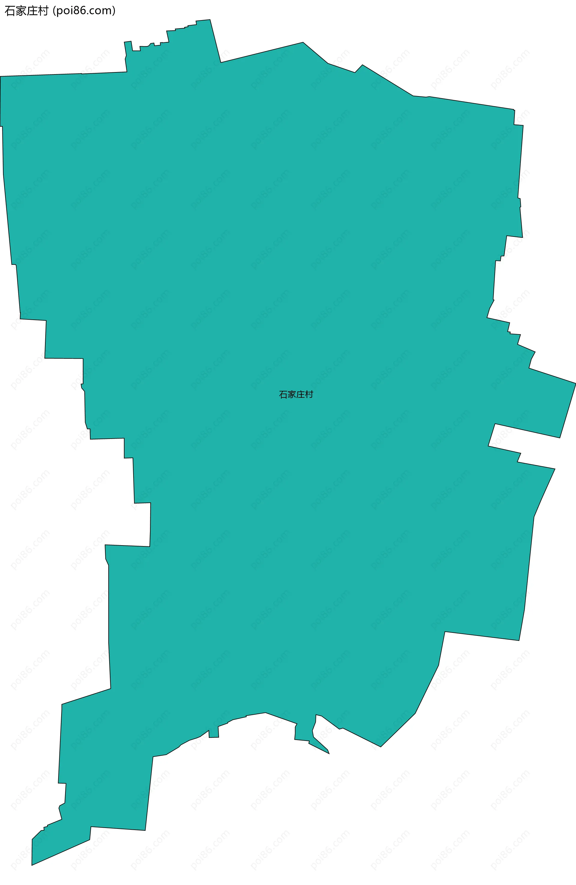 石家庄村边界地图