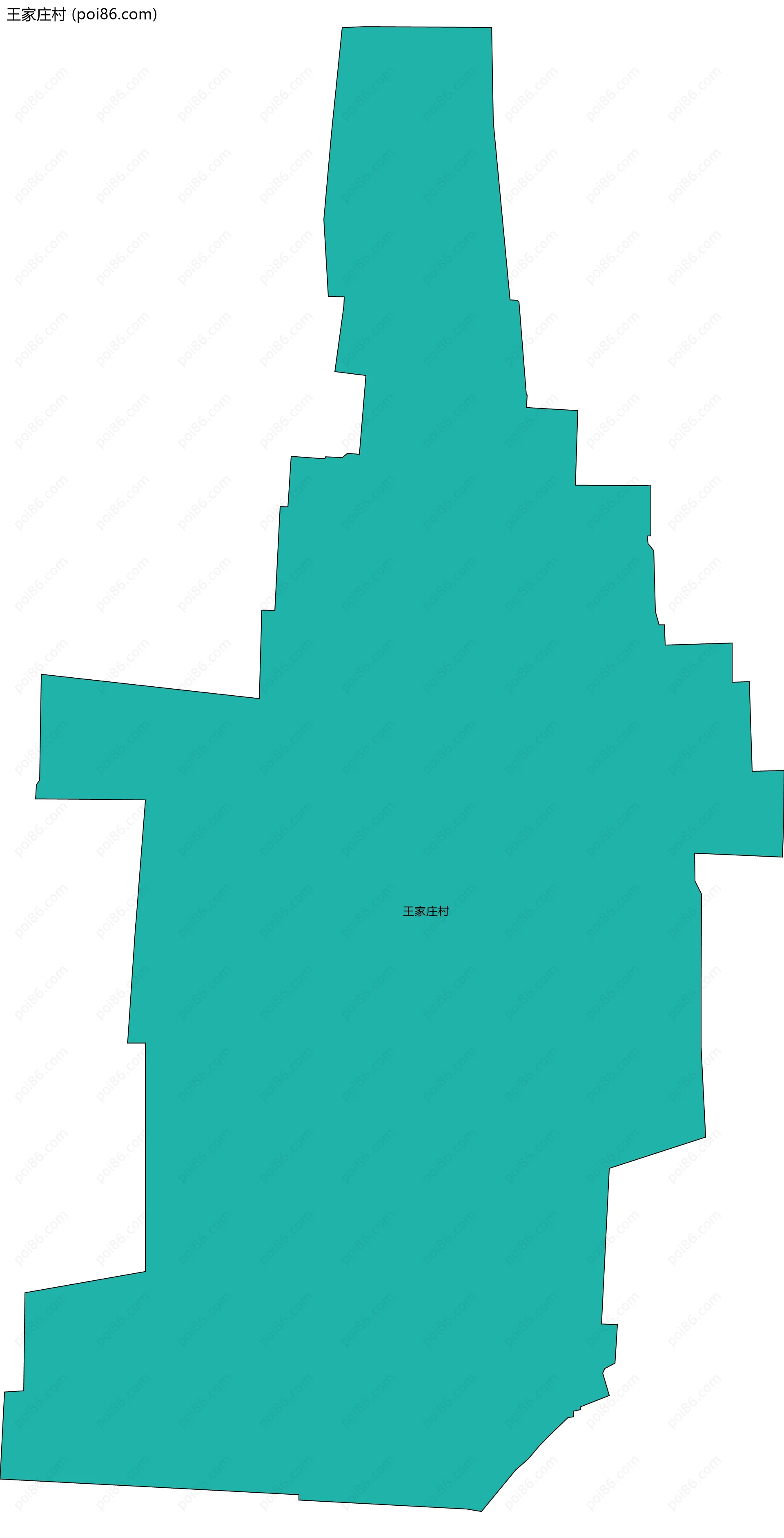 王家庄村边界地图