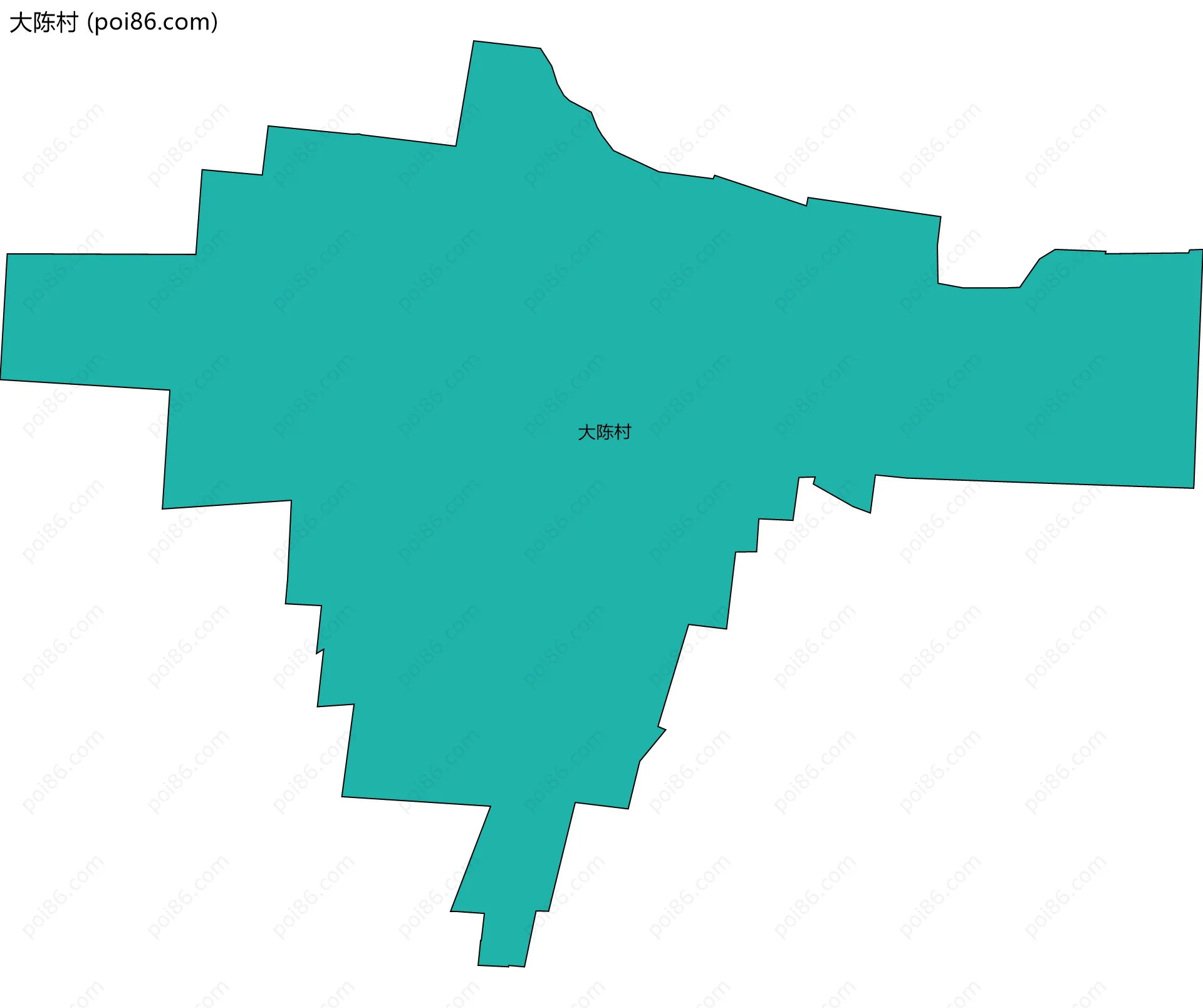 大陈村边界地图