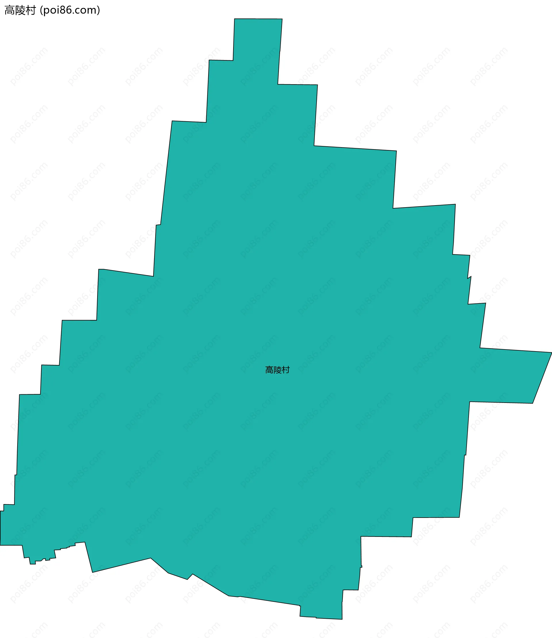 高陵村边界地图