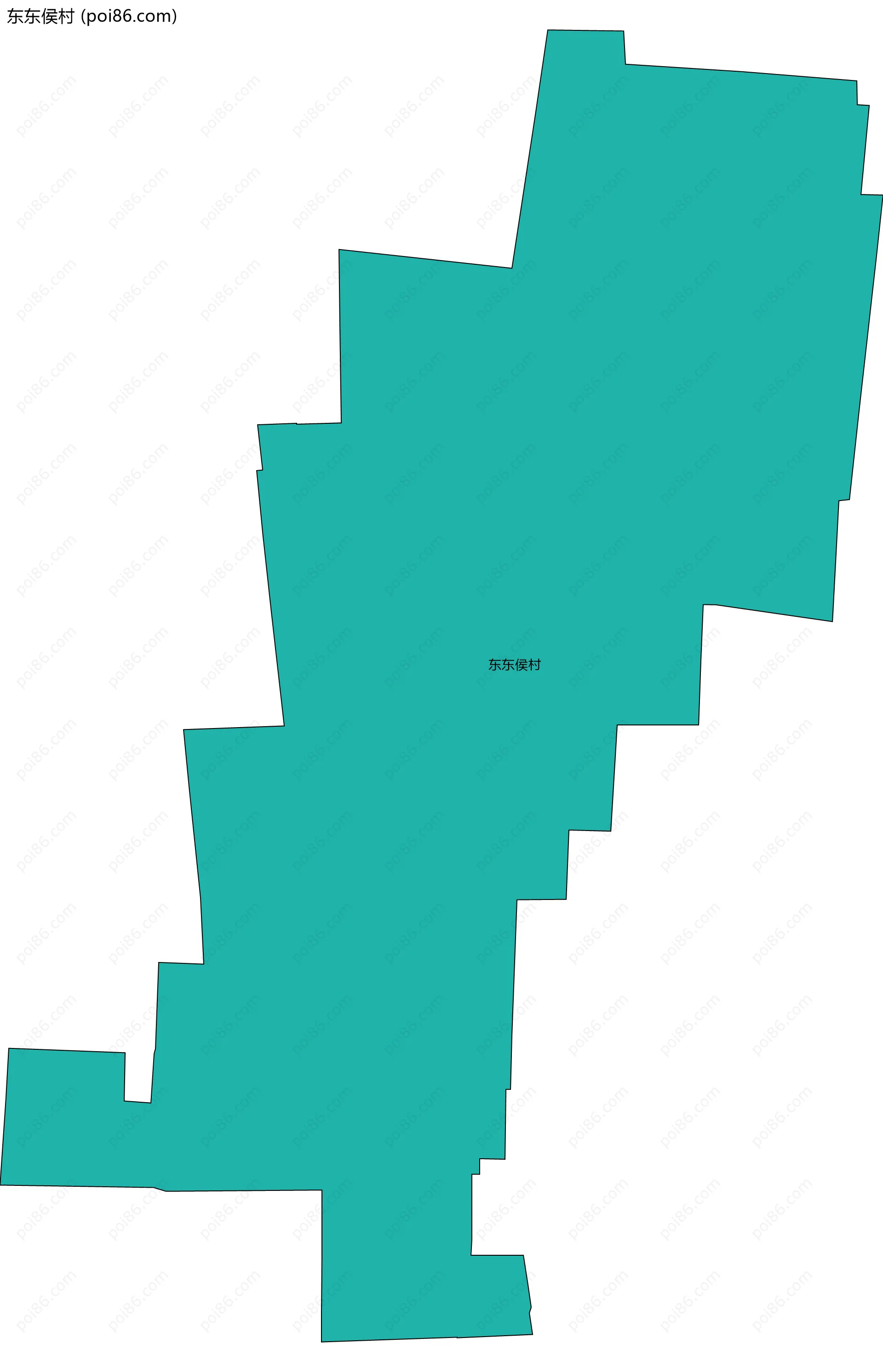 东东侯村边界地图