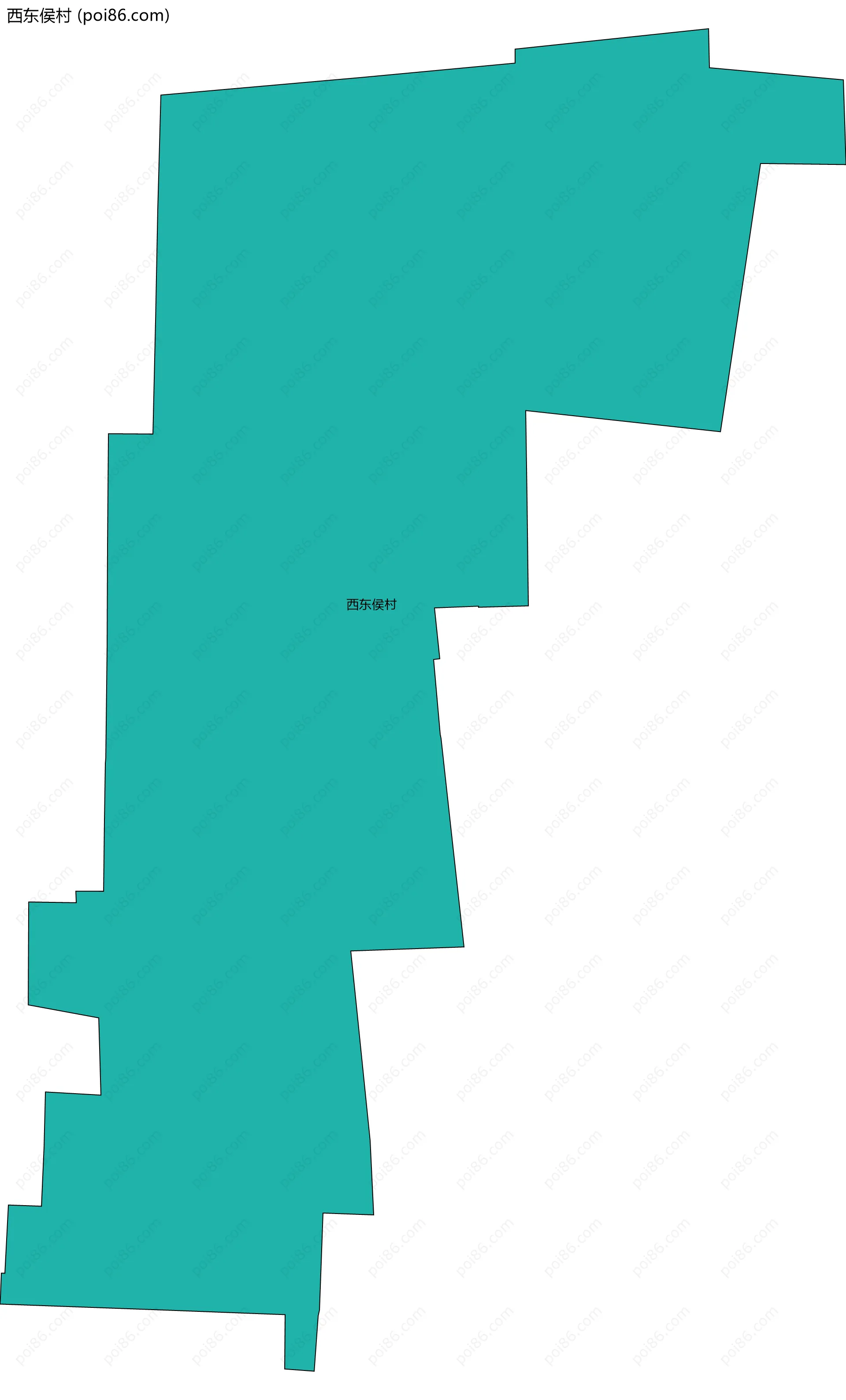 西东侯村边界地图