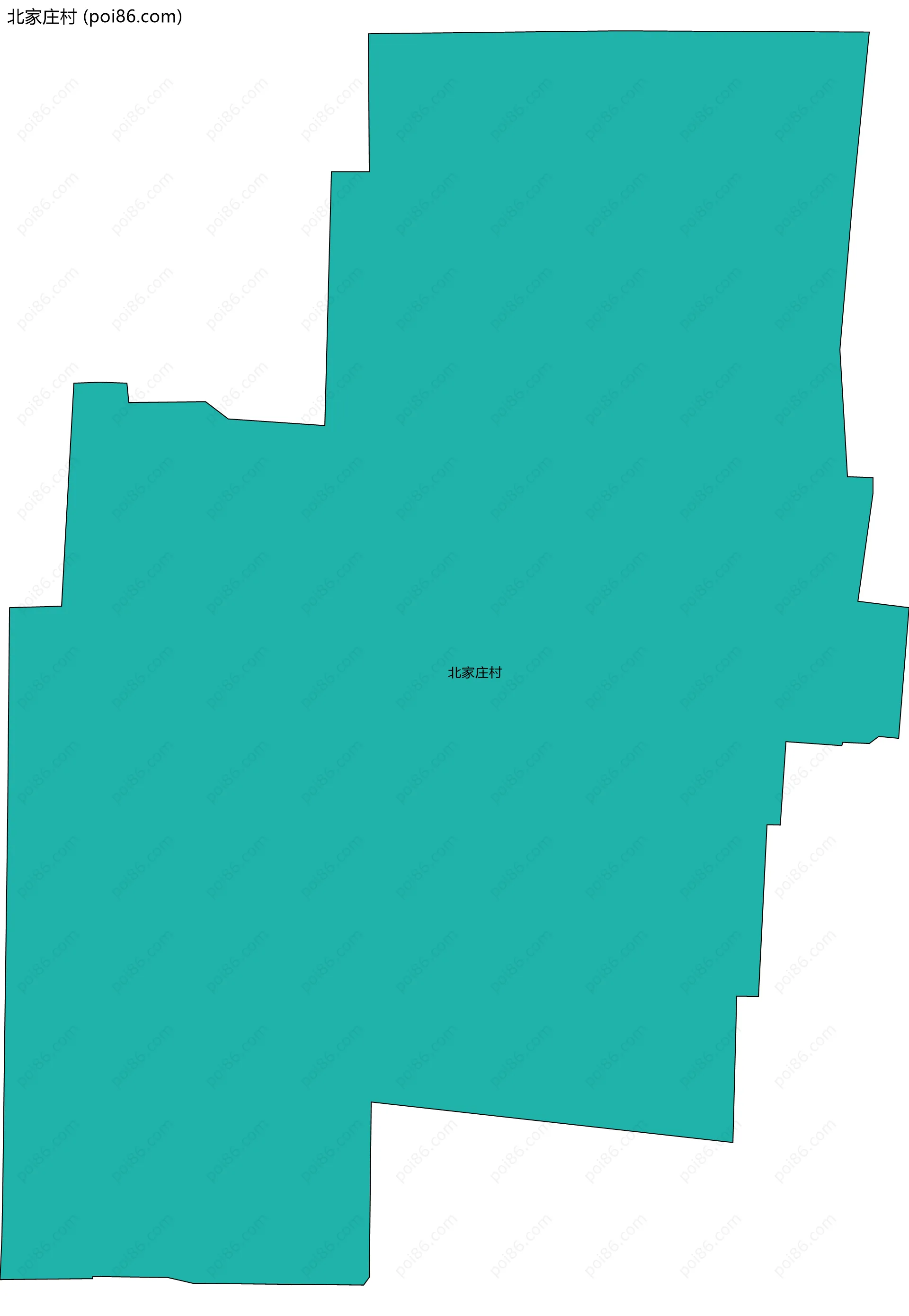 北家庄村边界地图