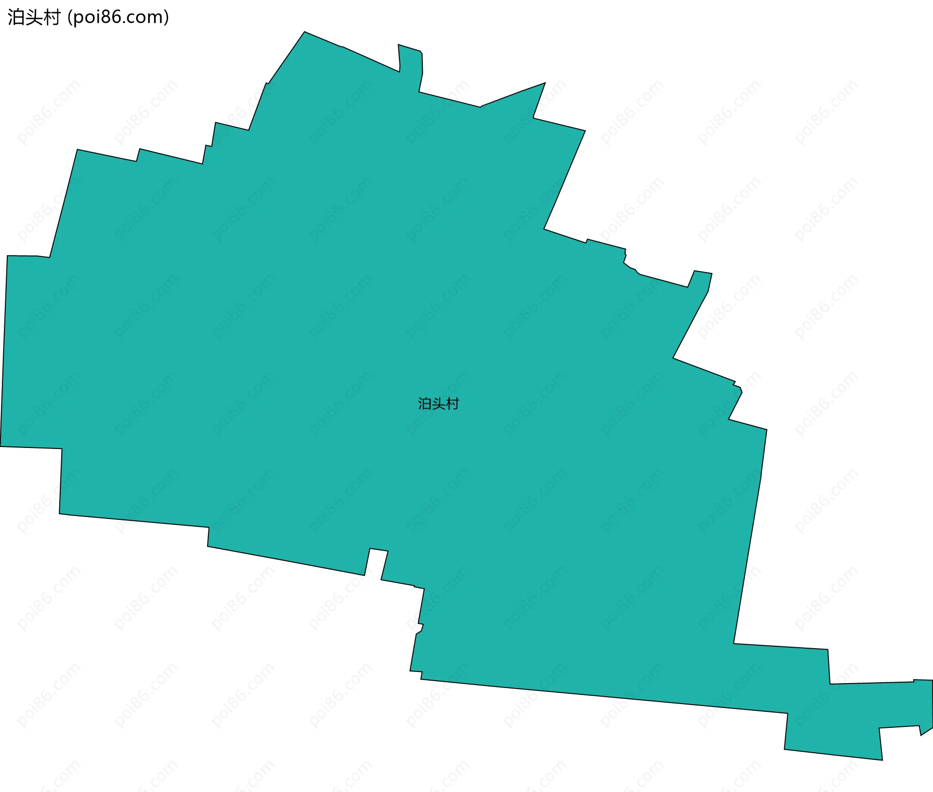 泊头村边界地图