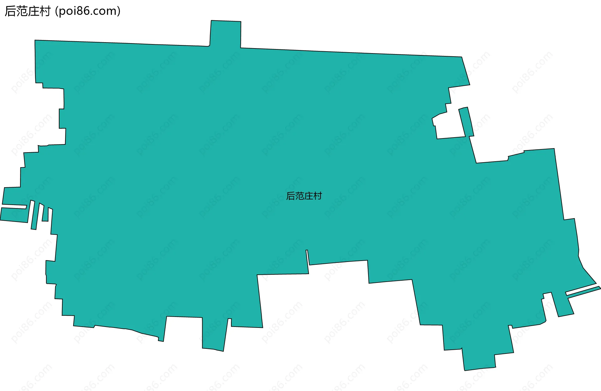 后范庄村边界地图