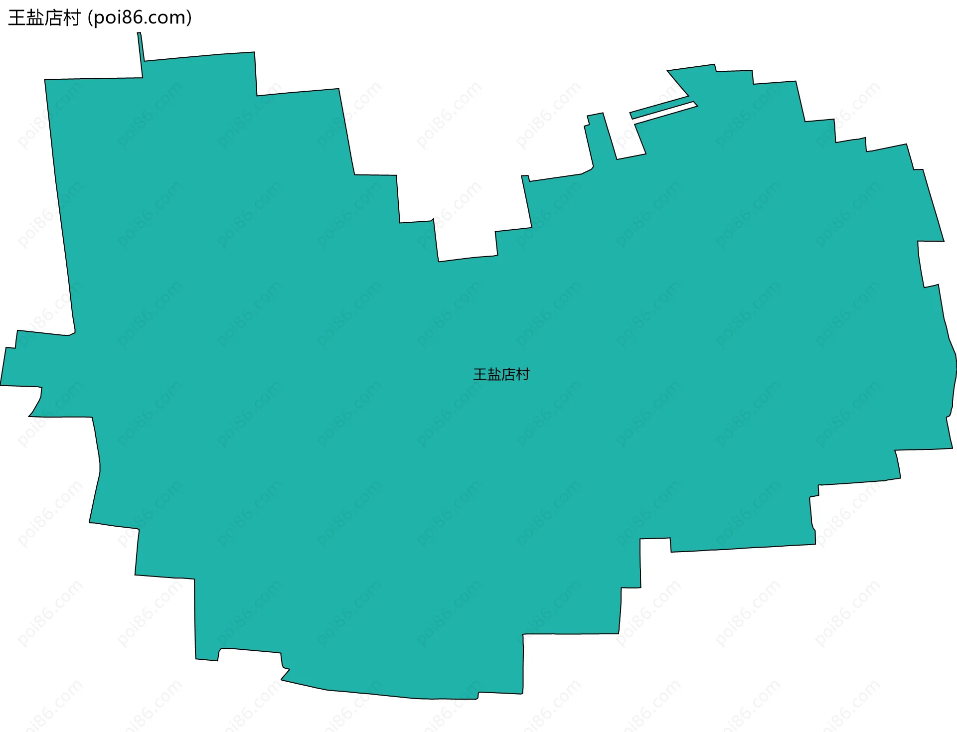 王盐店村边界地图