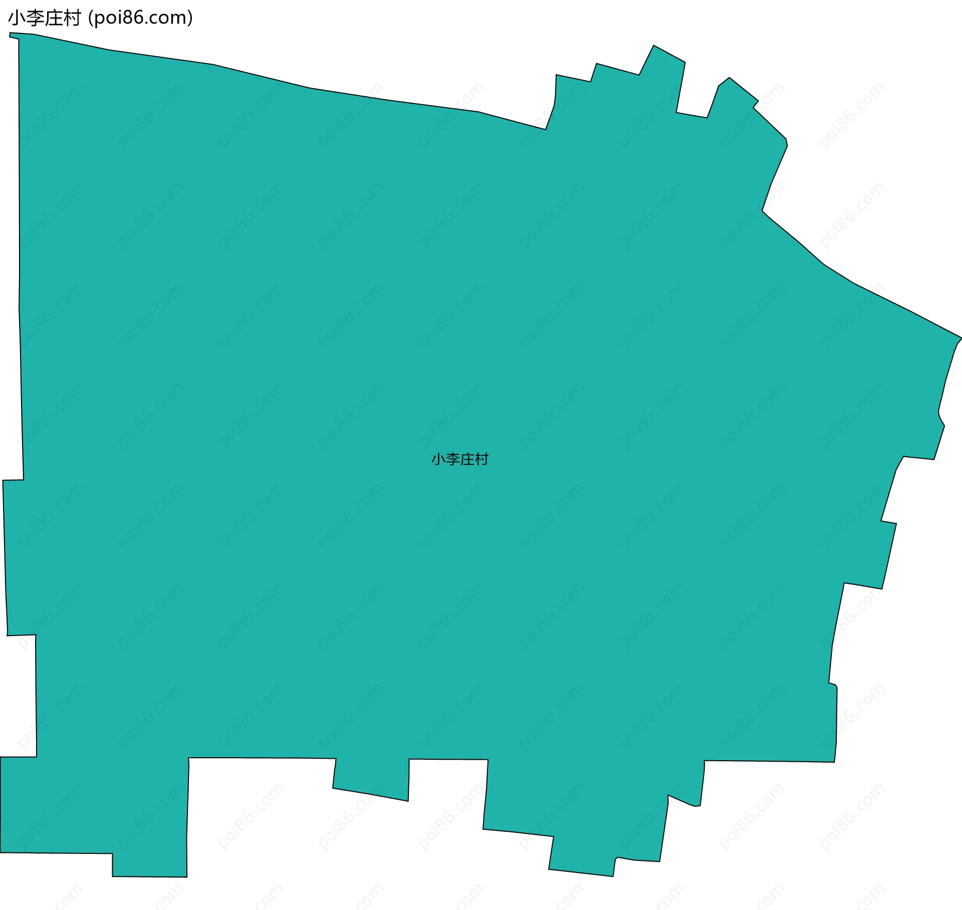 小李庄村边界地图