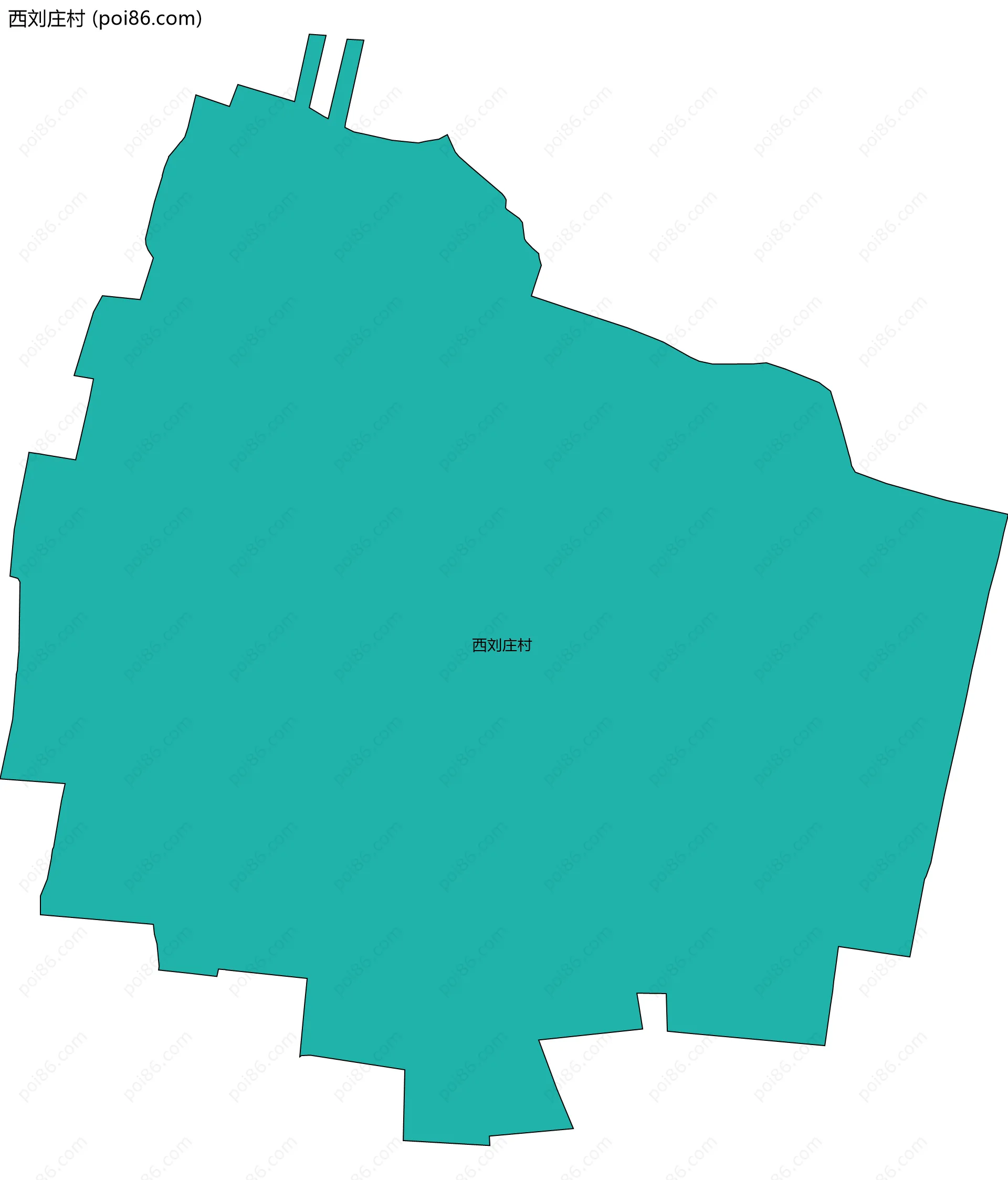西刘庄村边界地图