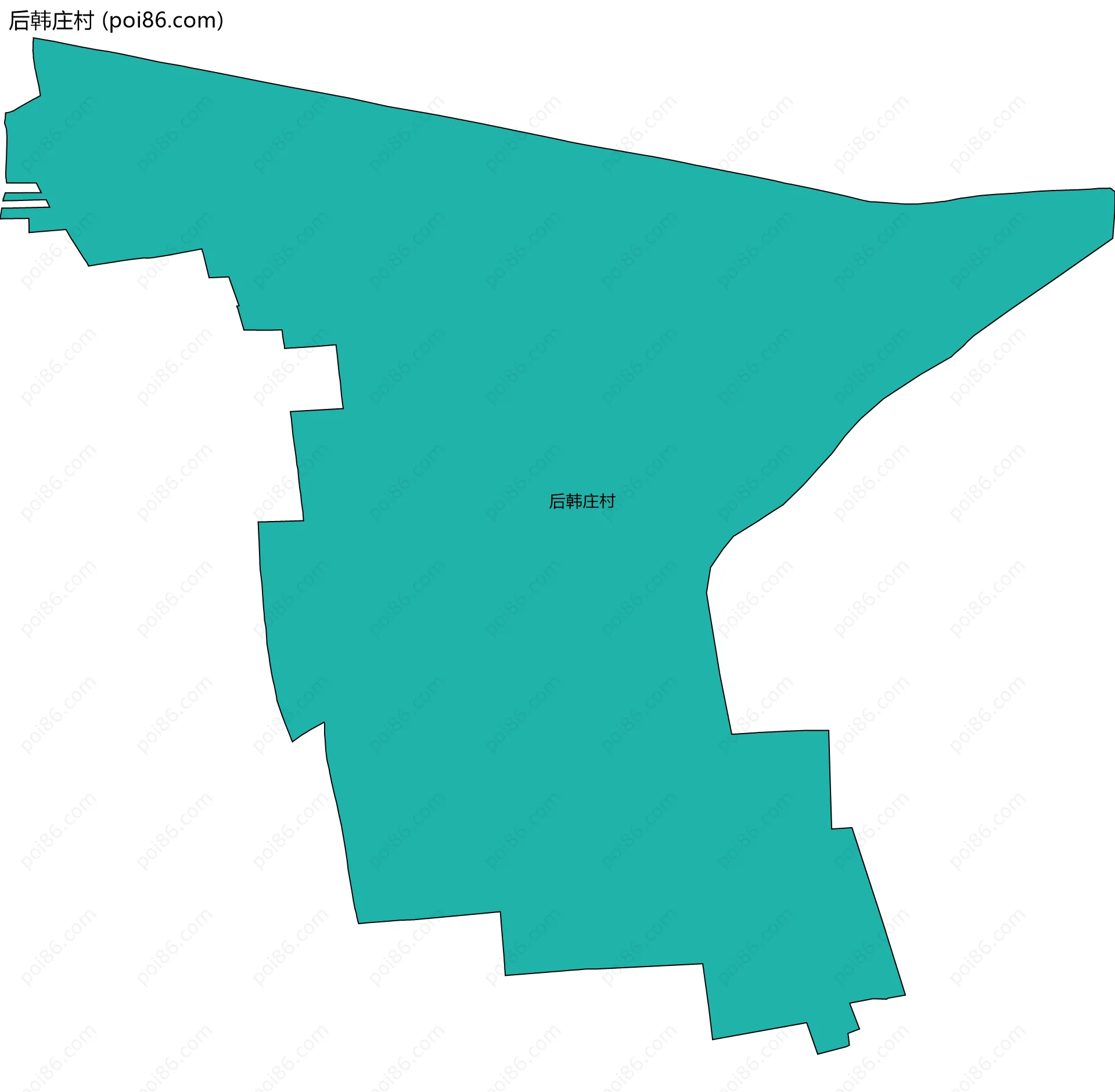 后韩庄村边界地图