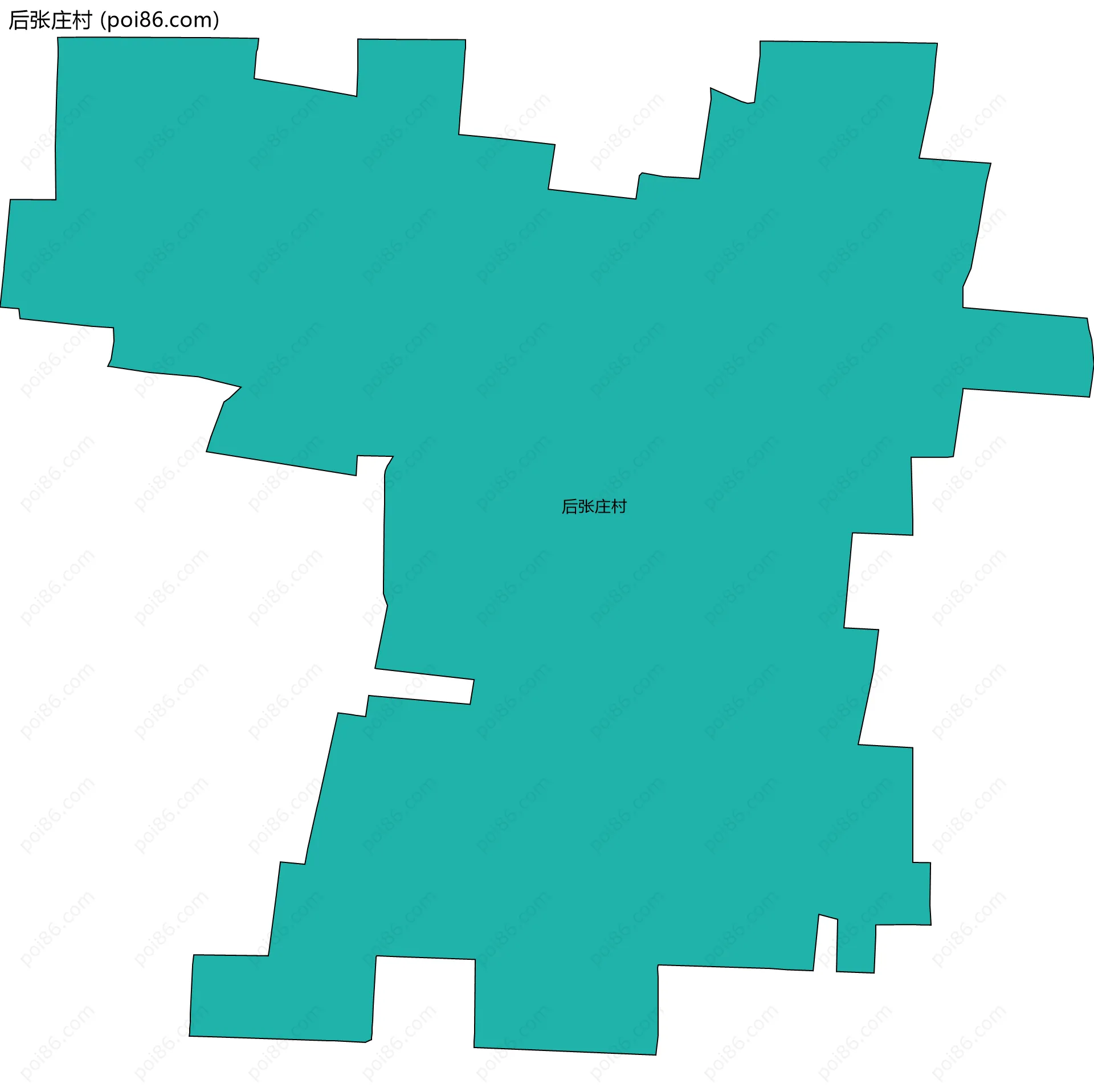后张庄村边界地图