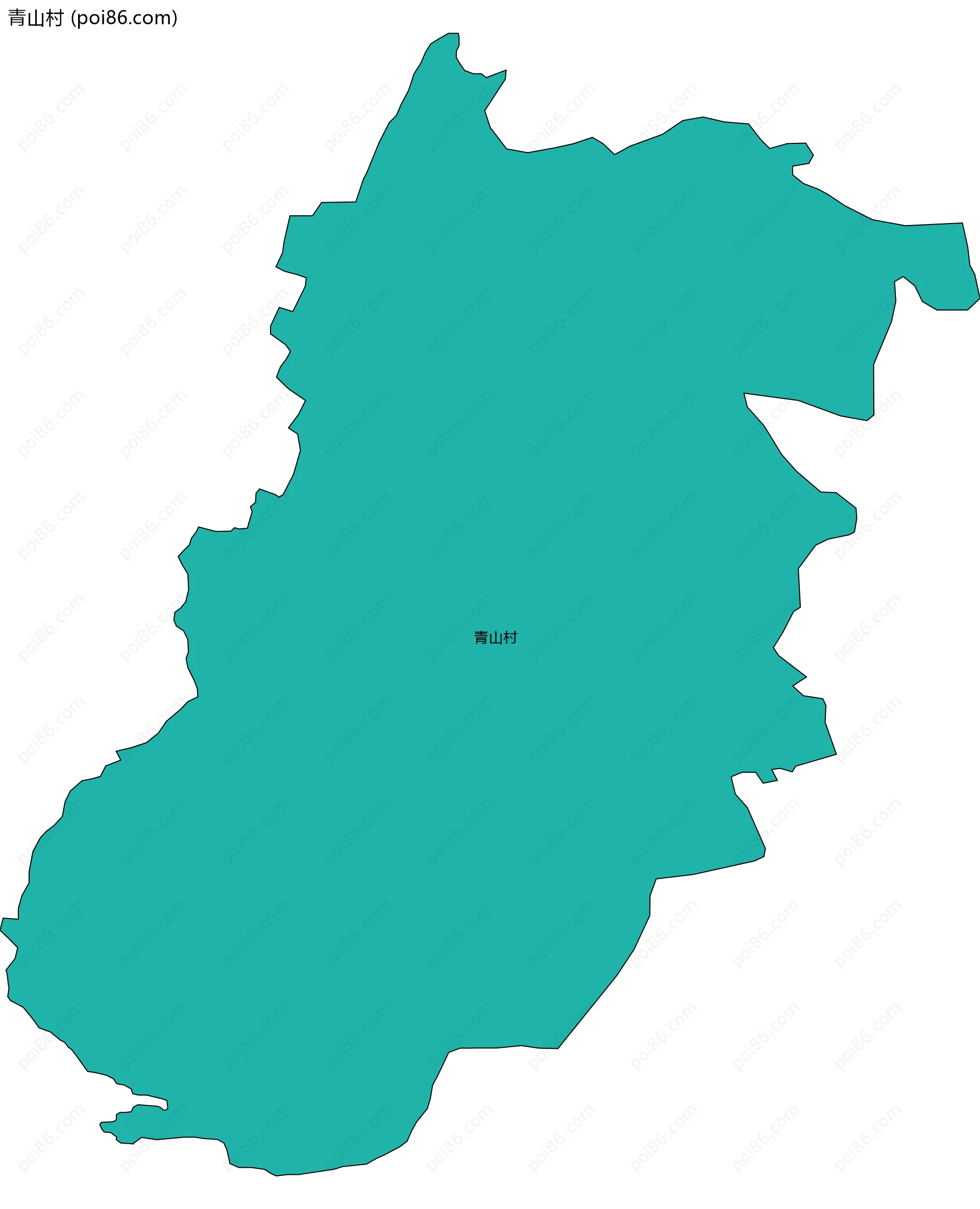 青山村边界地图