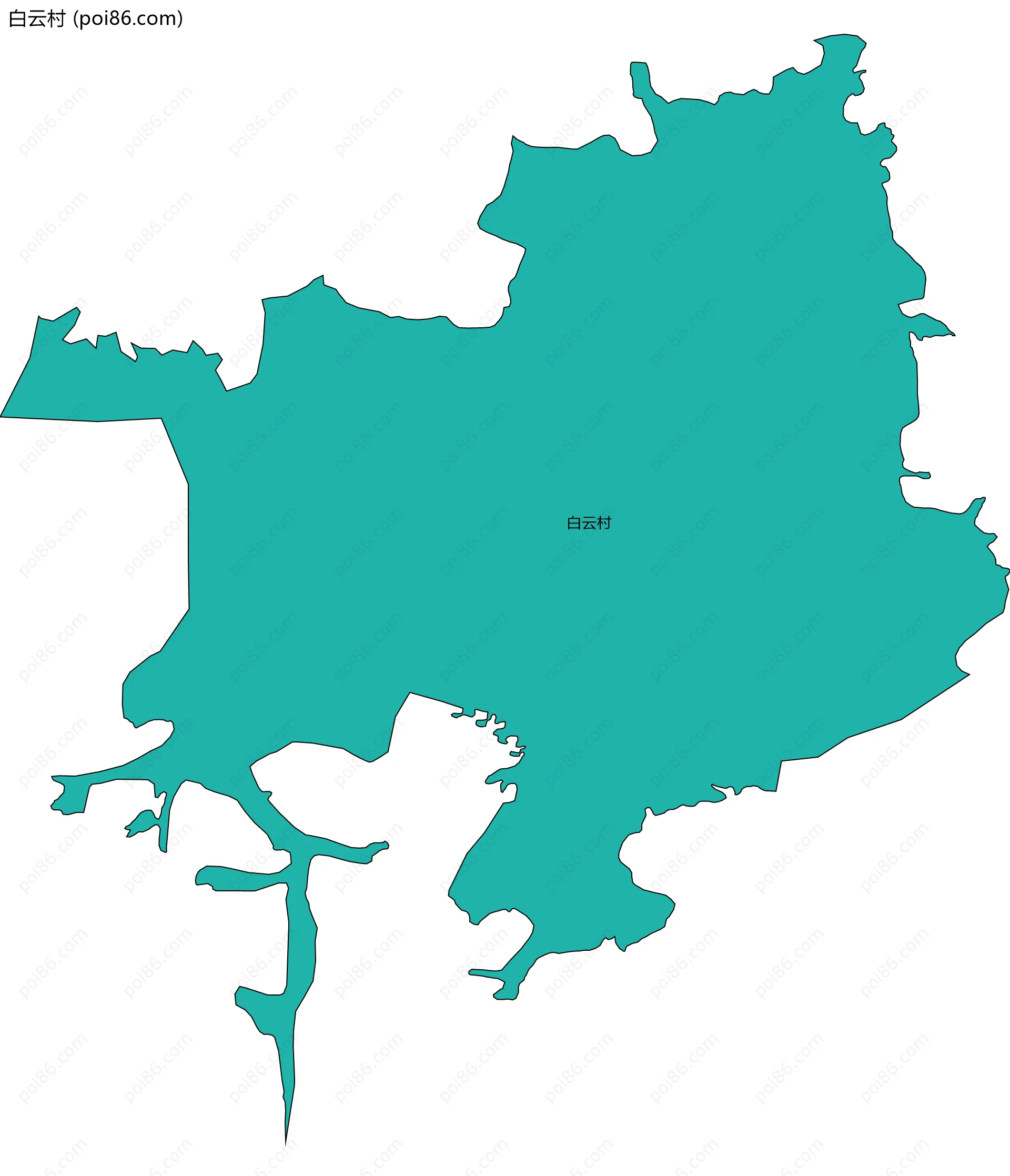 白云村边界地图