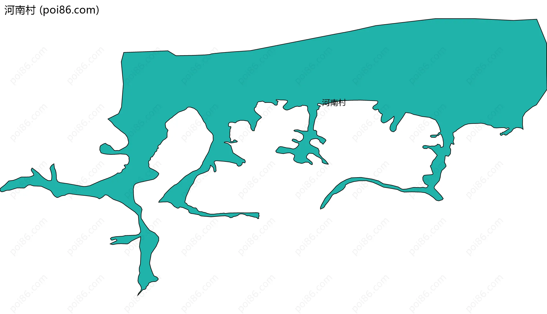 河南村边界地图