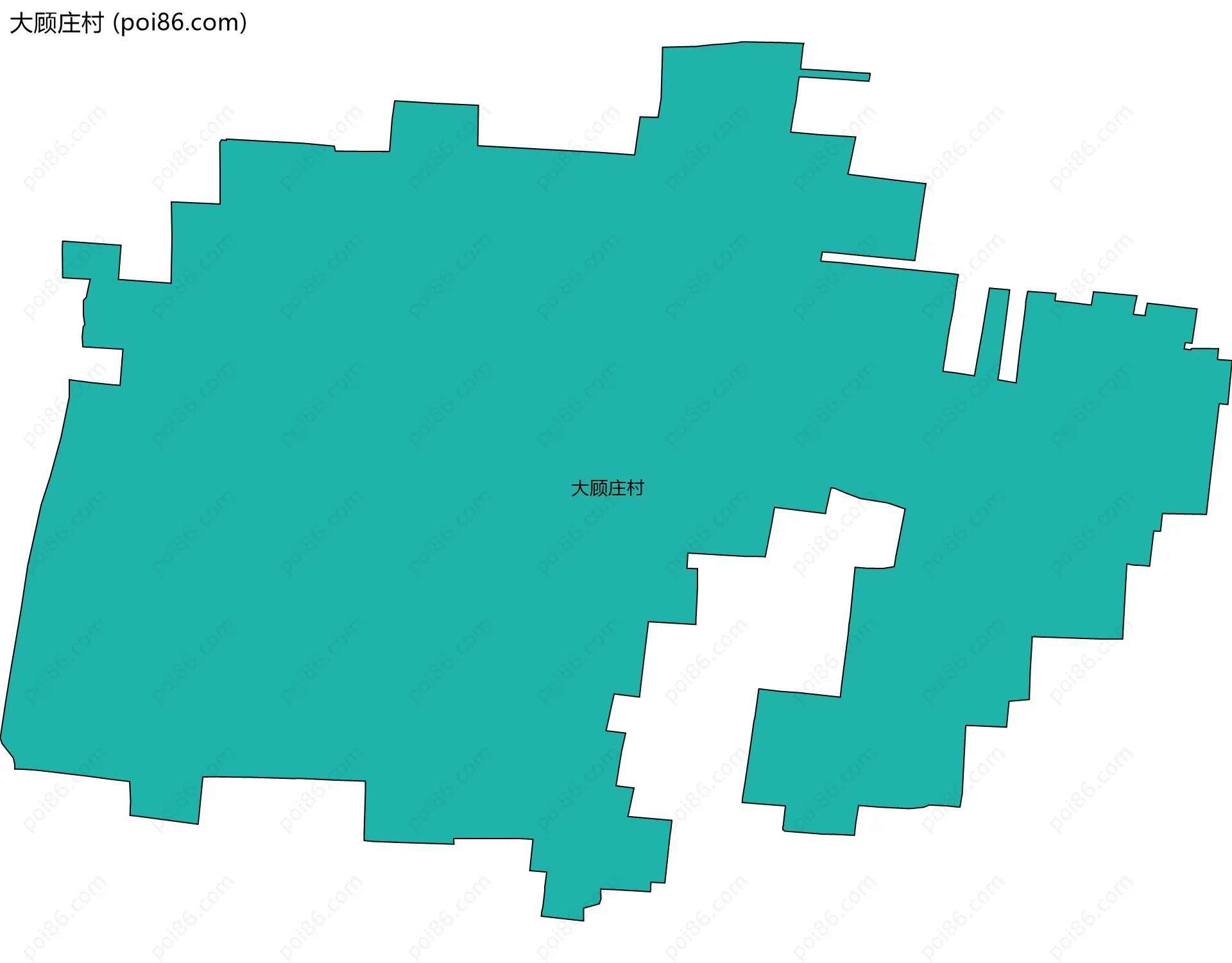 大顾庄村边界地图