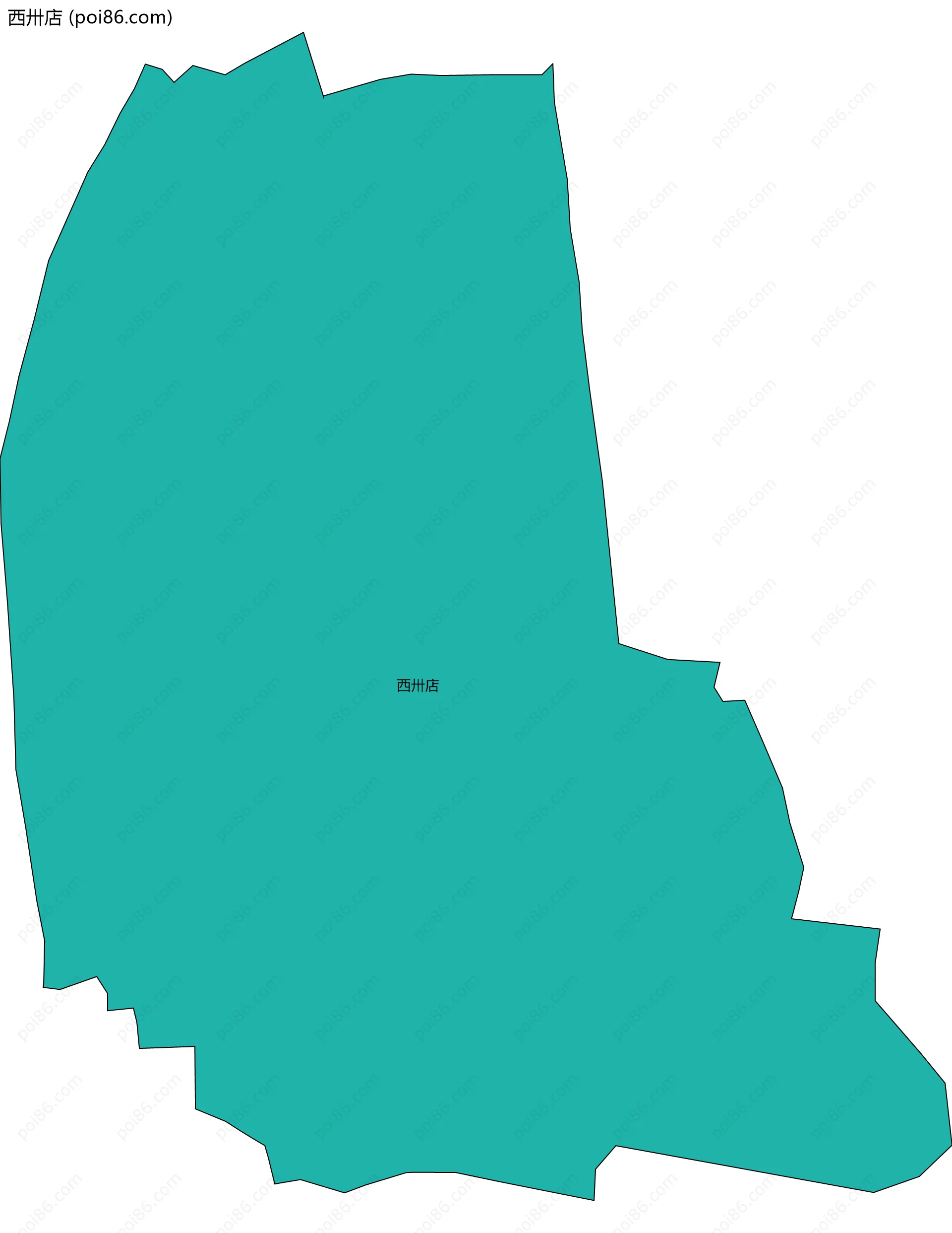 西卅店边界地图