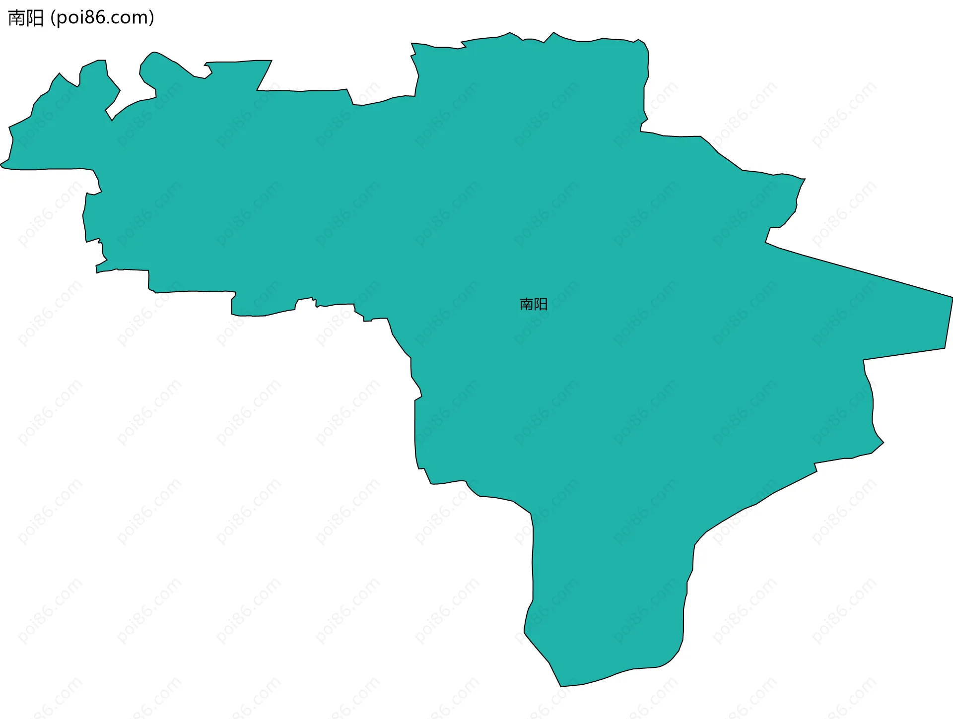 南阳边界地图
