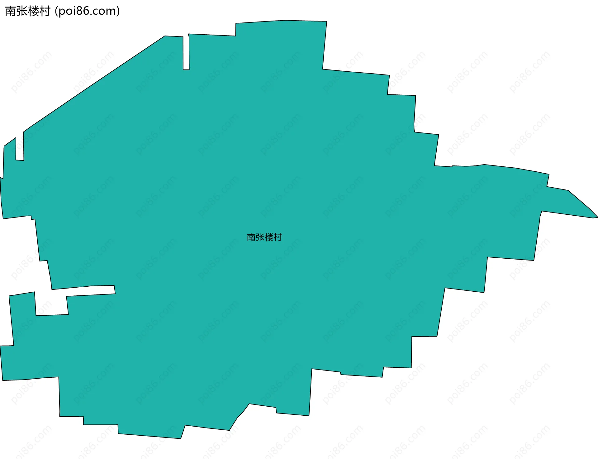 南张楼村边界地图