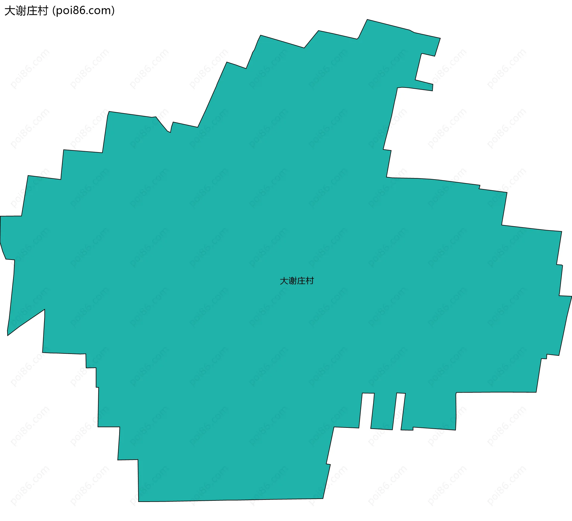 大谢庄村边界地图