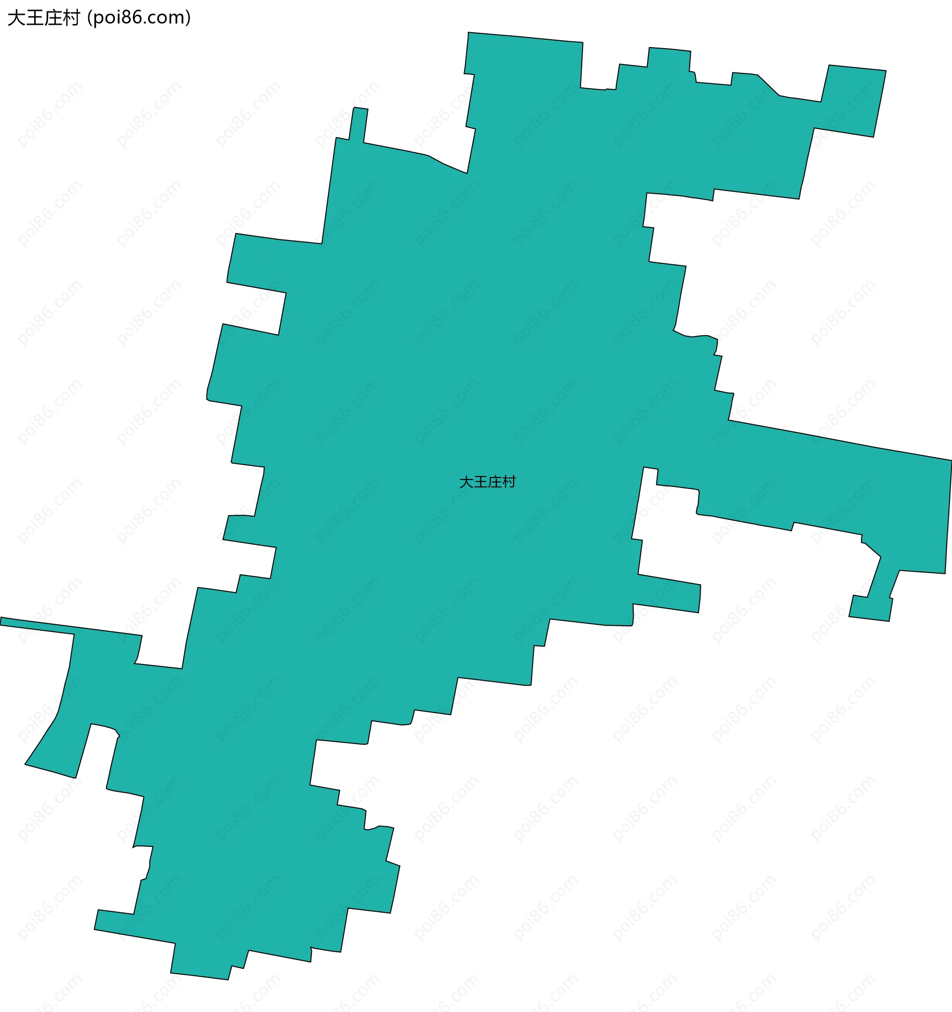 大王庄村边界地图