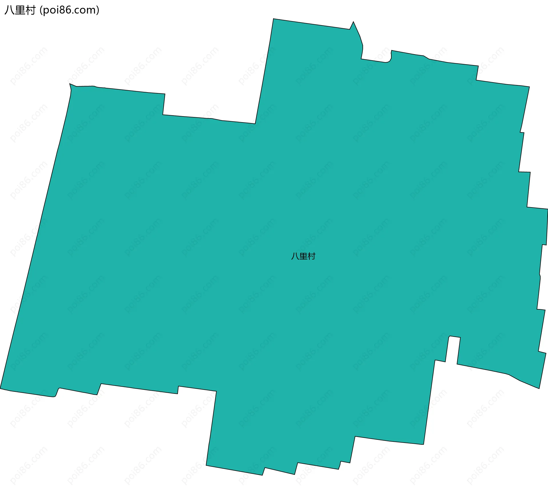 八里村边界地图