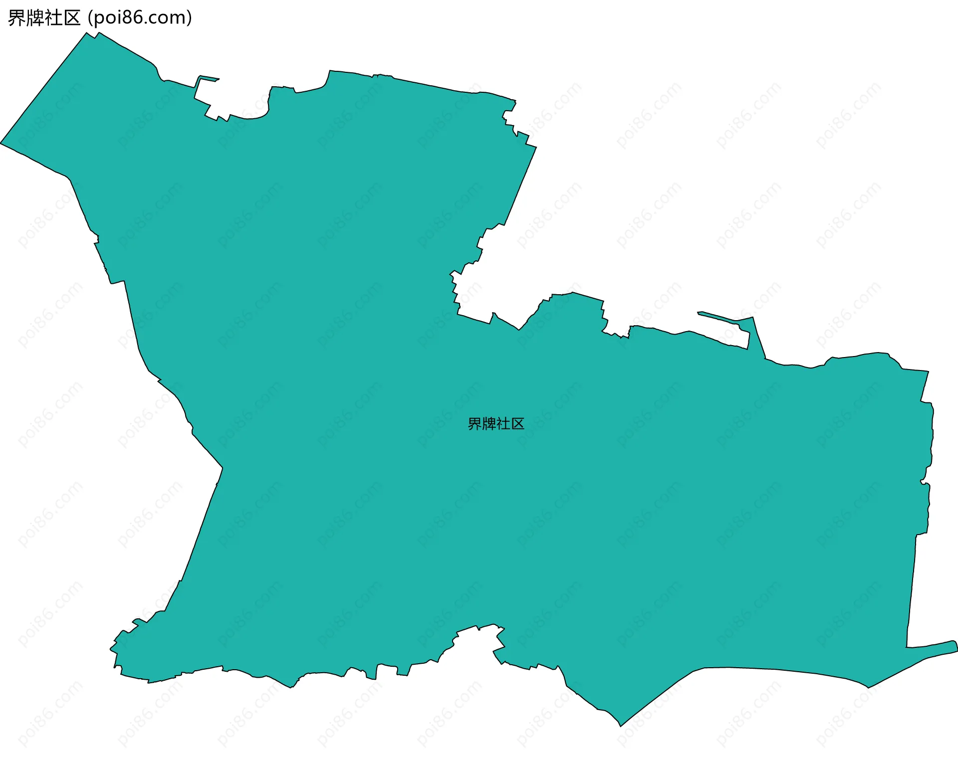 界牌社区边界地图