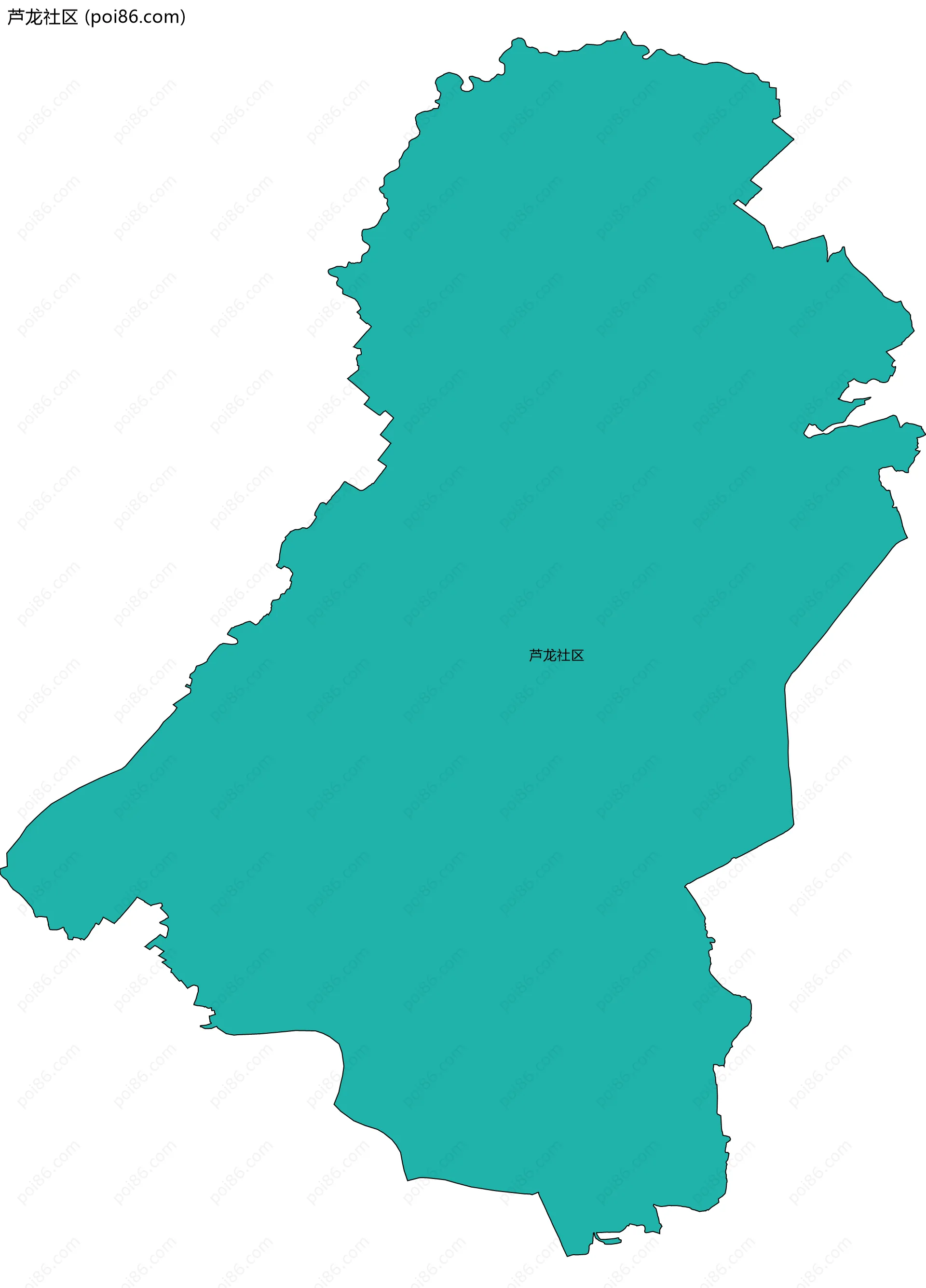 芦龙社区边界地图