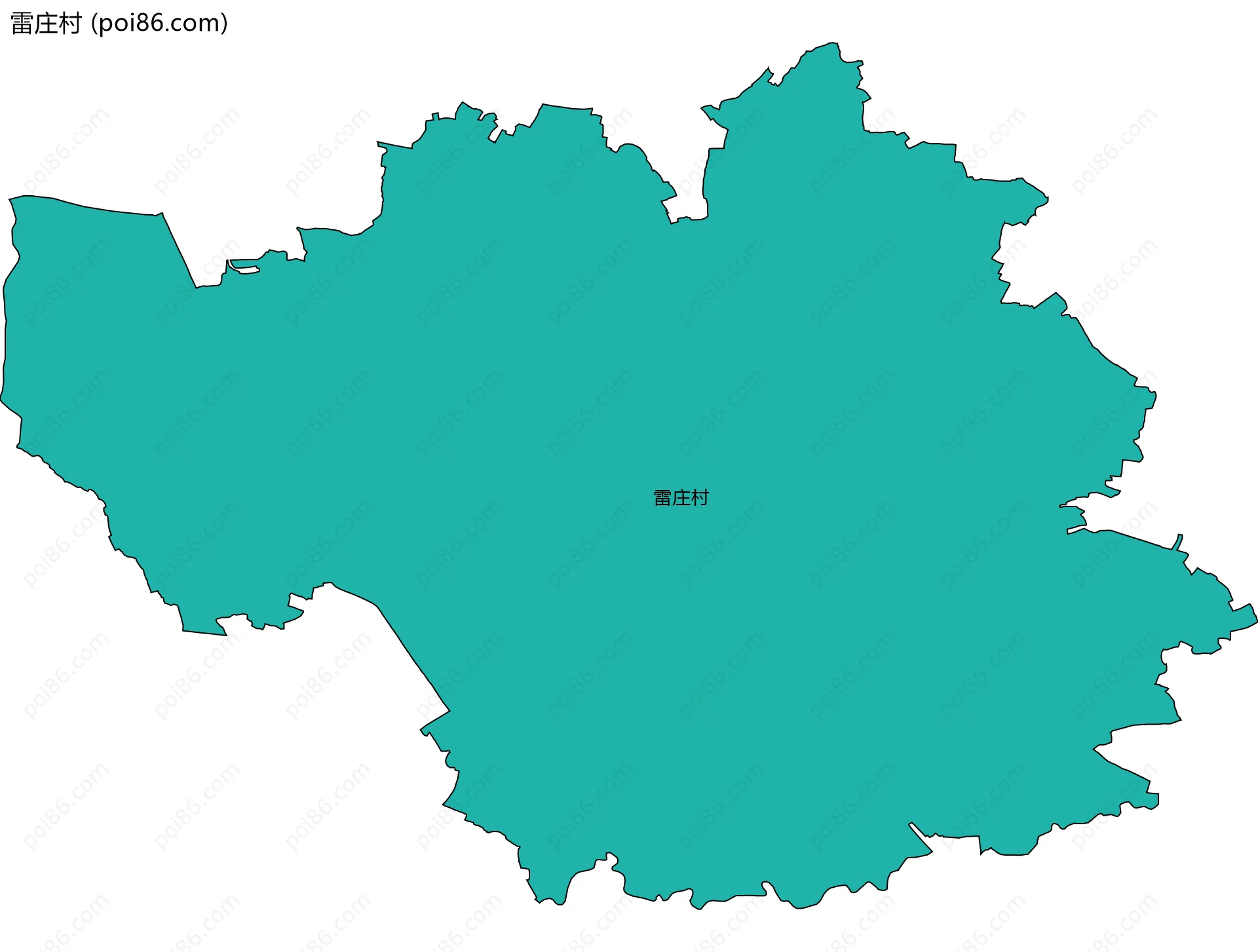 雷庄村边界地图