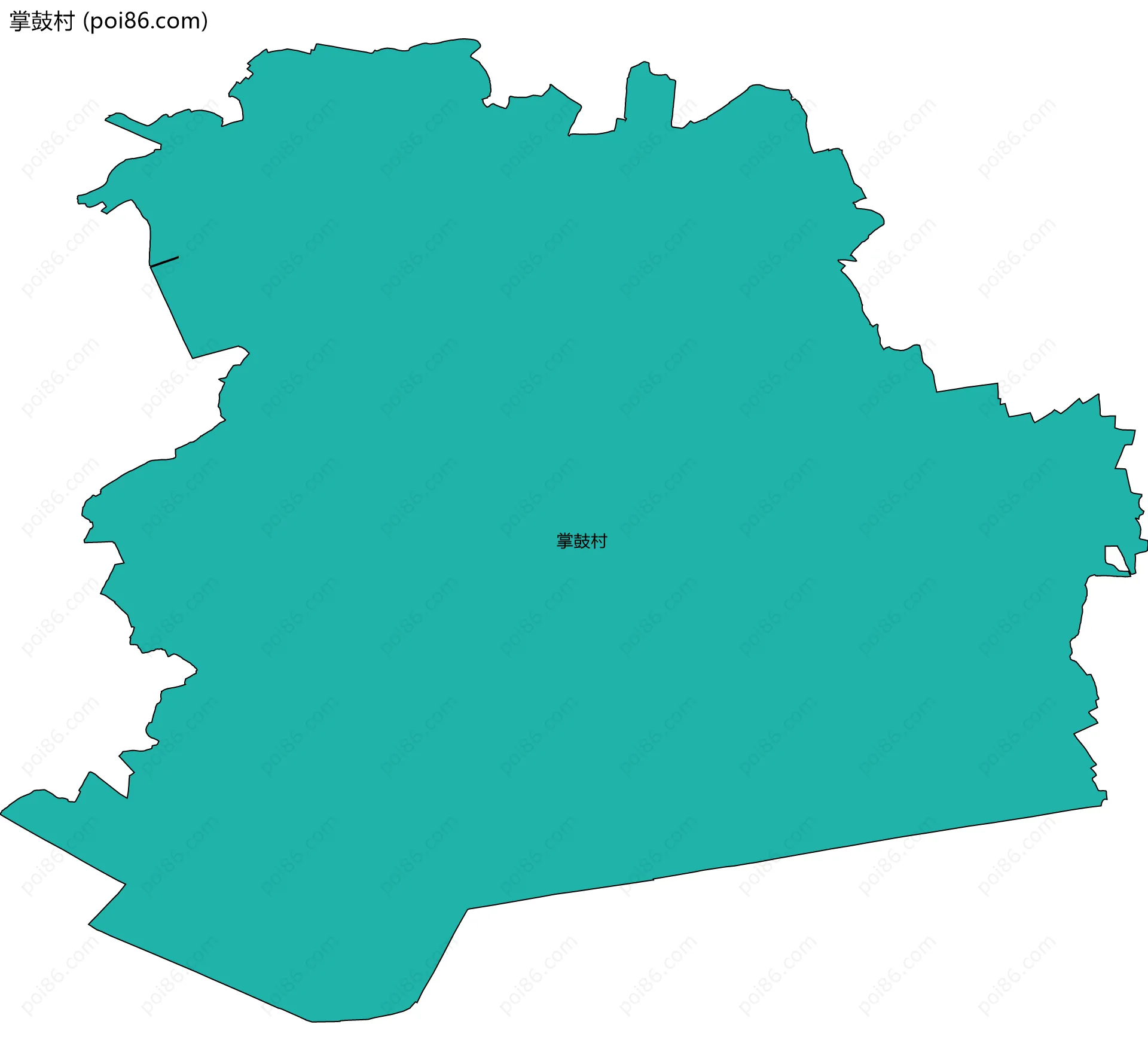 掌鼓村边界地图