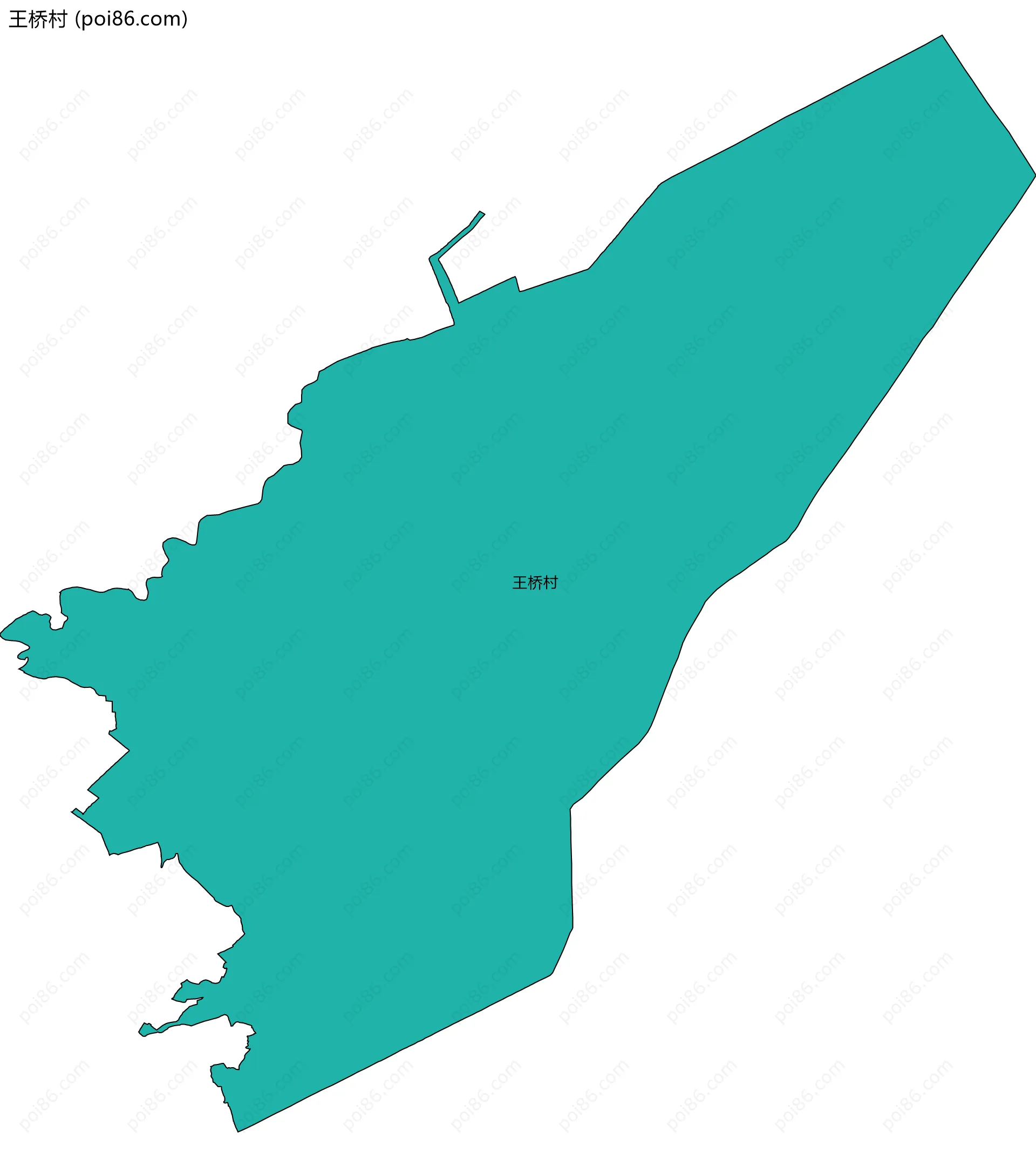 王桥村边界地图