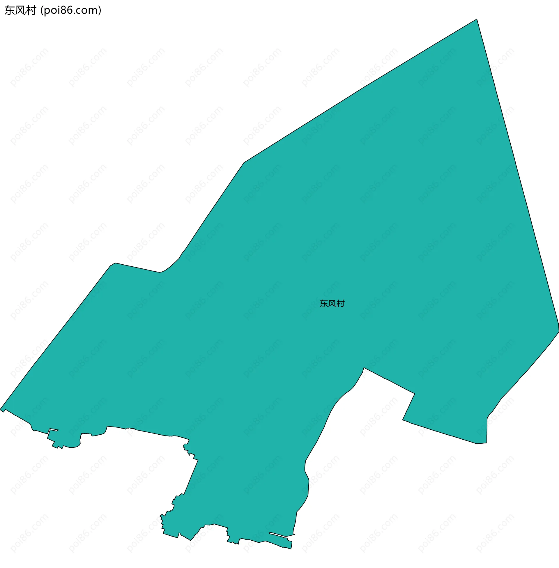 东风村边界地图