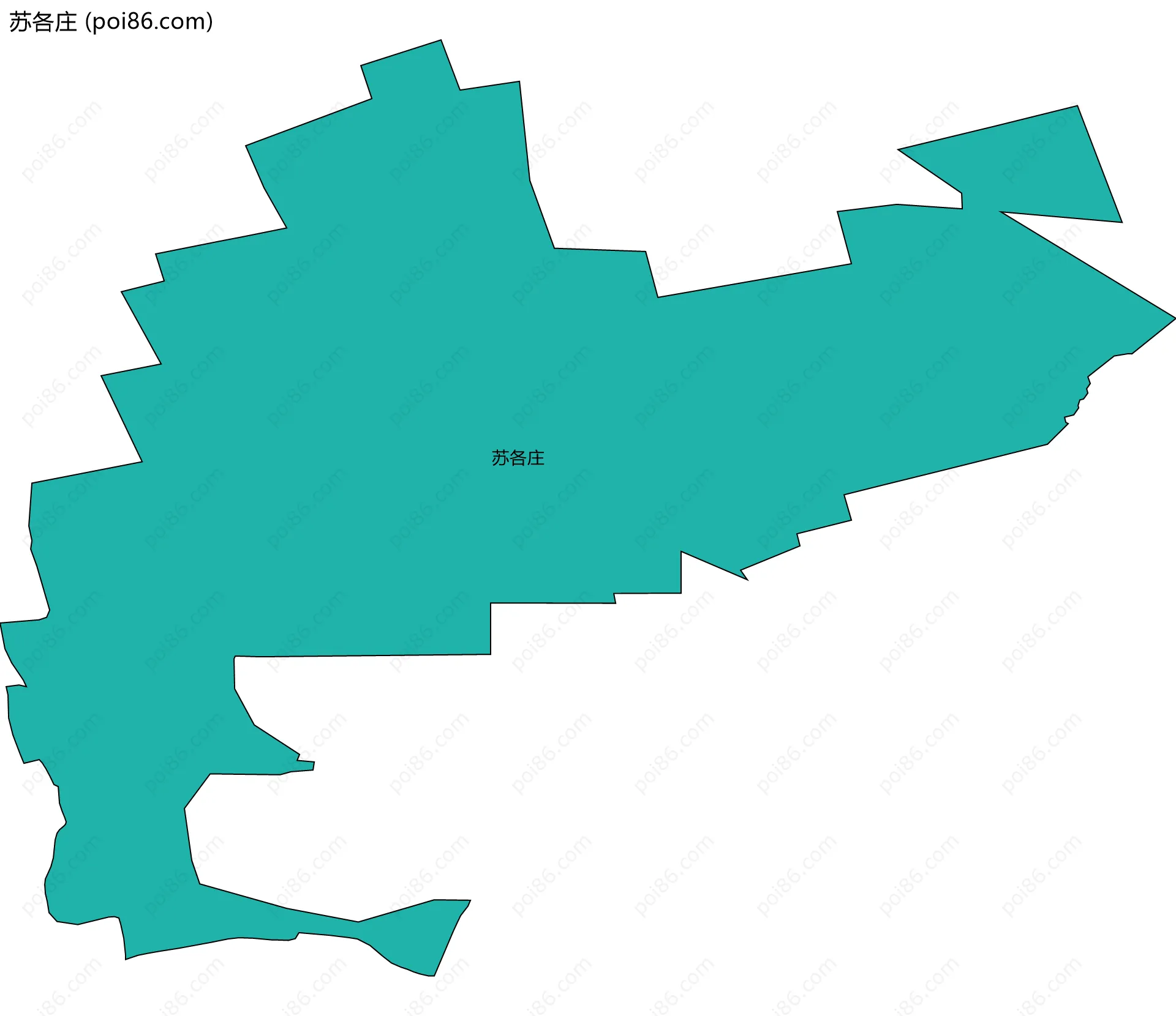 苏各庄边界地图