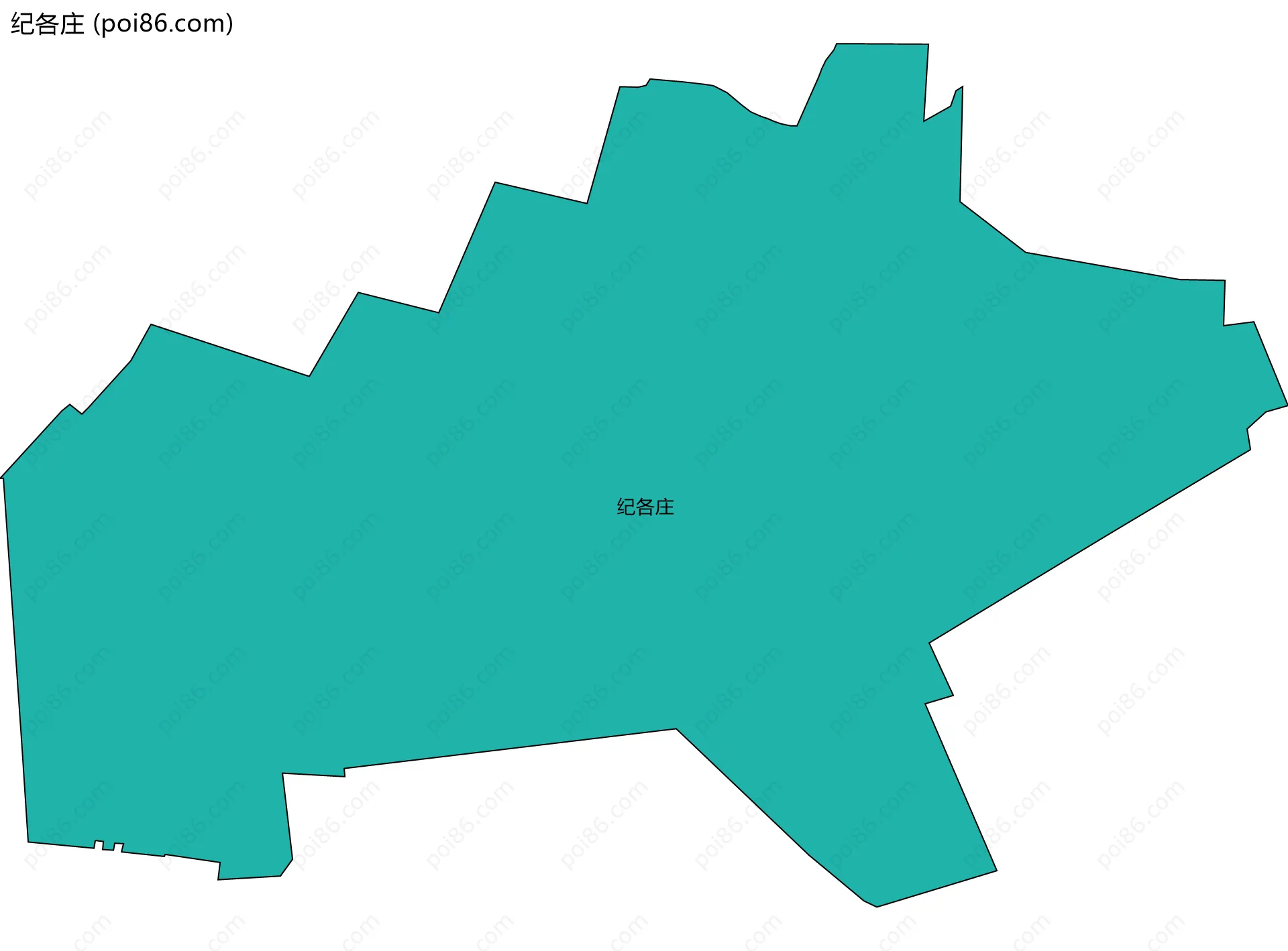 纪各庄边界地图