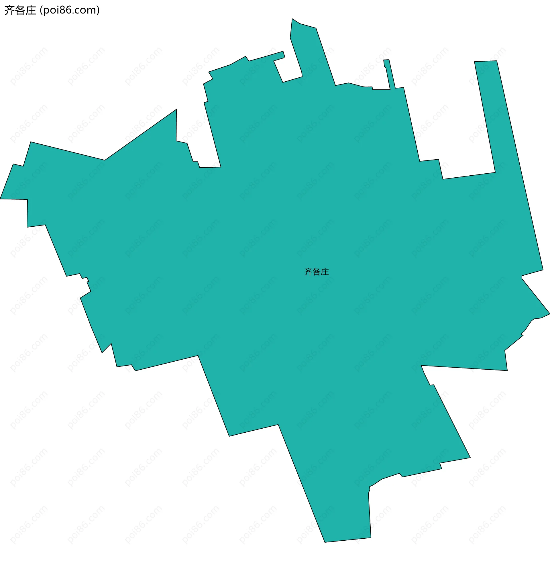齐各庄边界地图