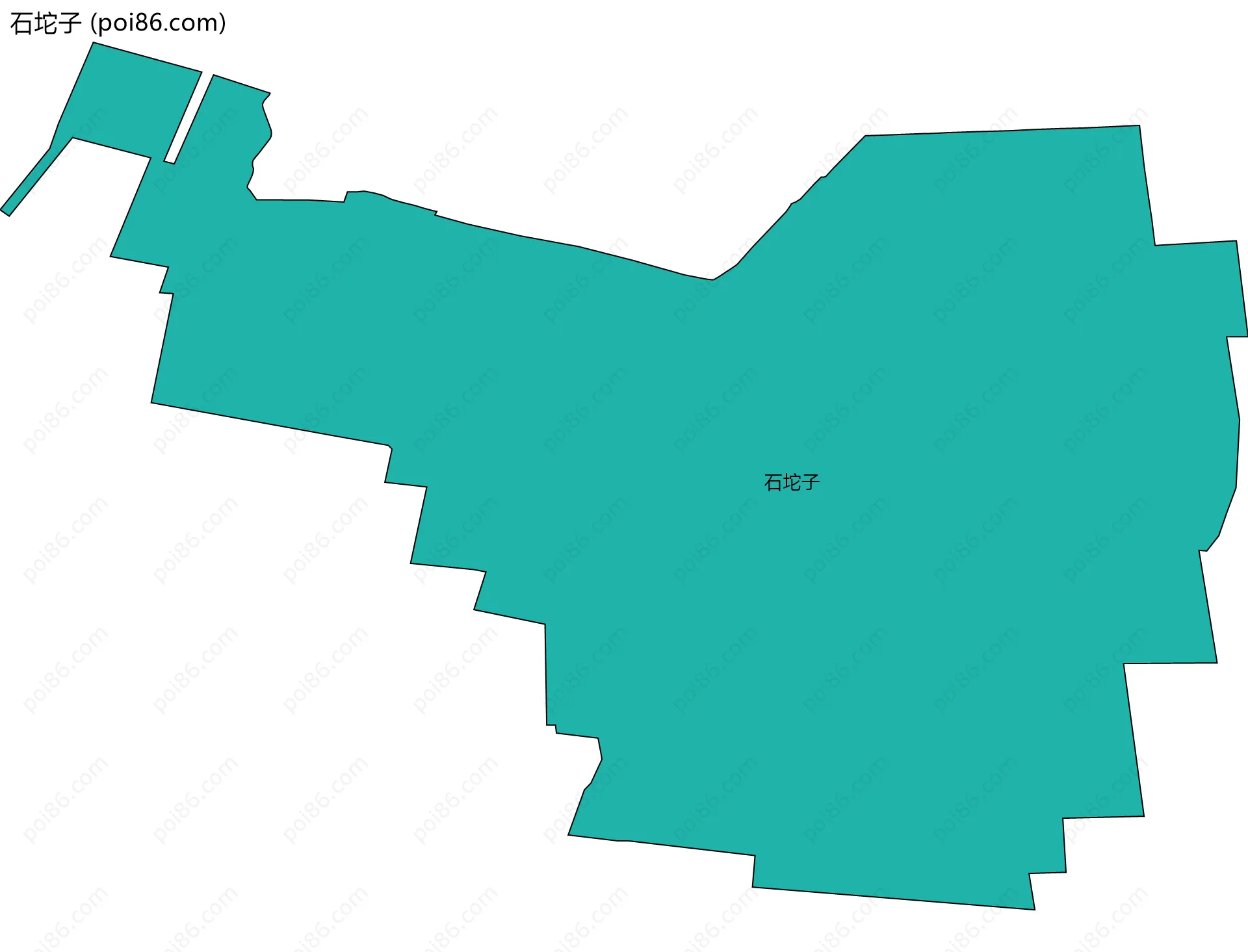 石坨子边界地图