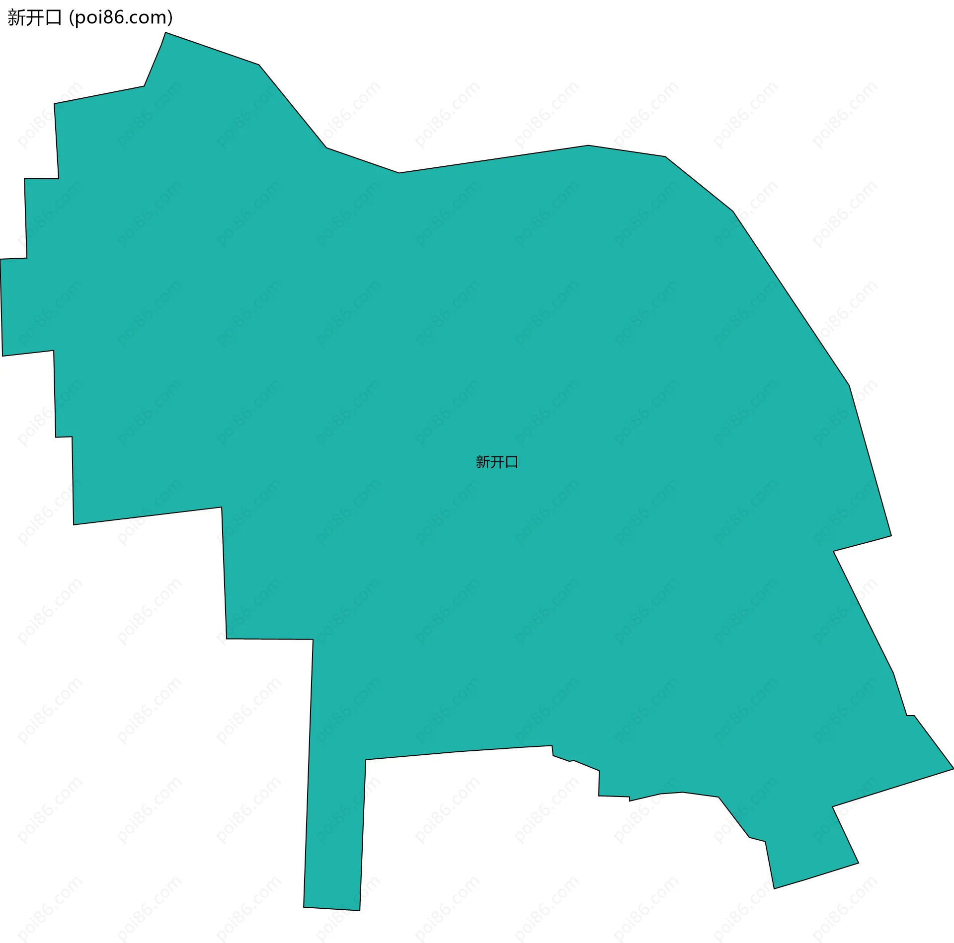 新开口边界地图
