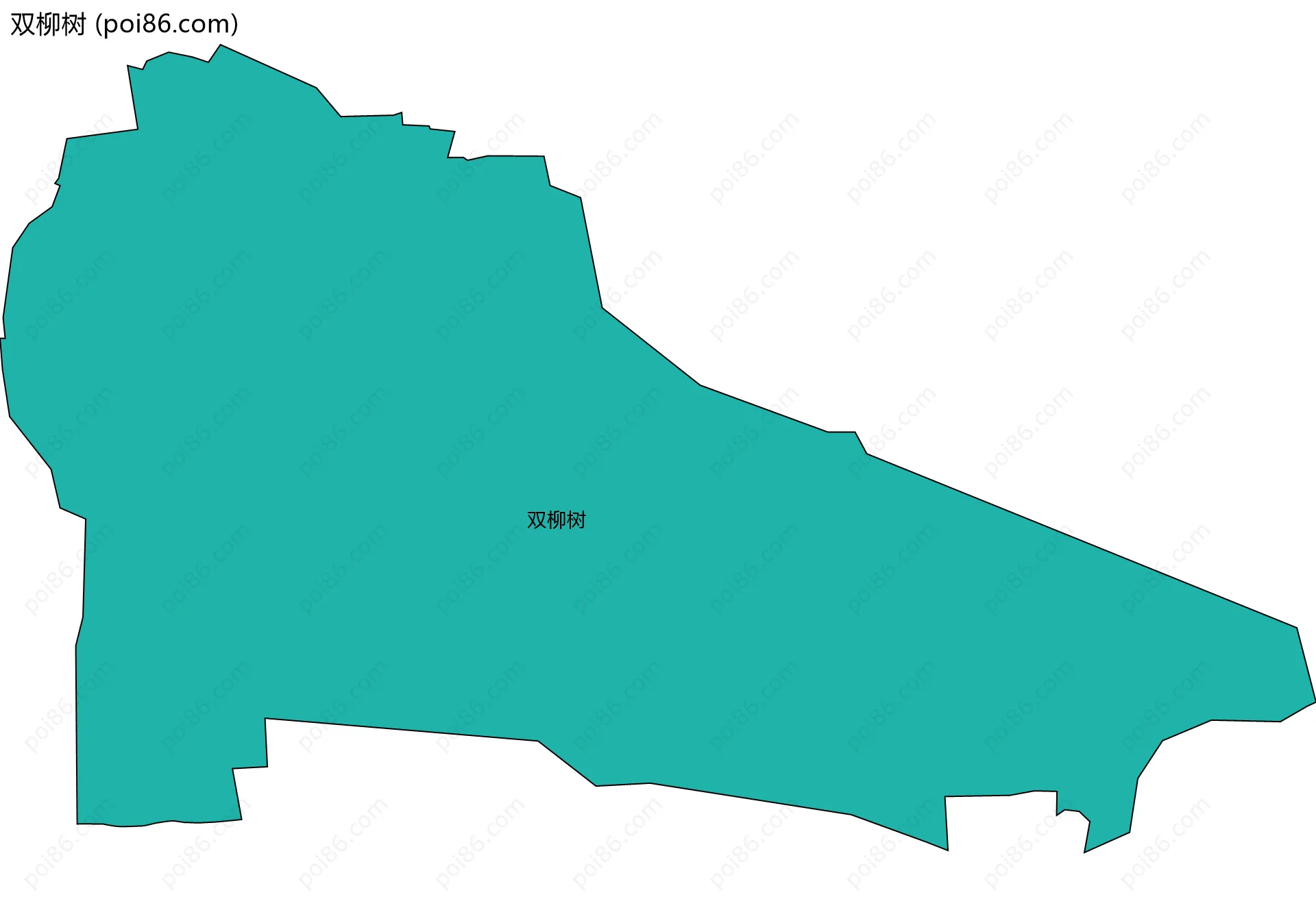 双柳树边界地图