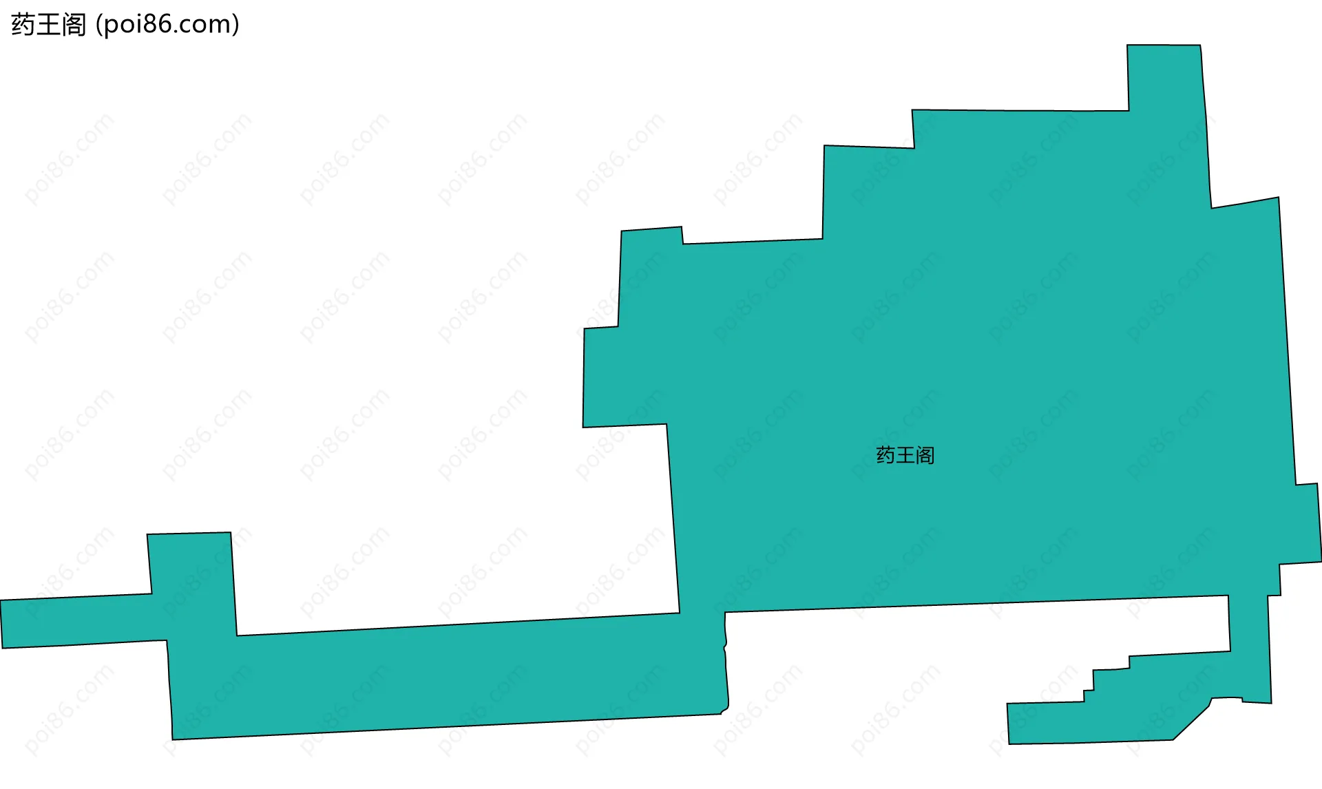 药王阁边界地图