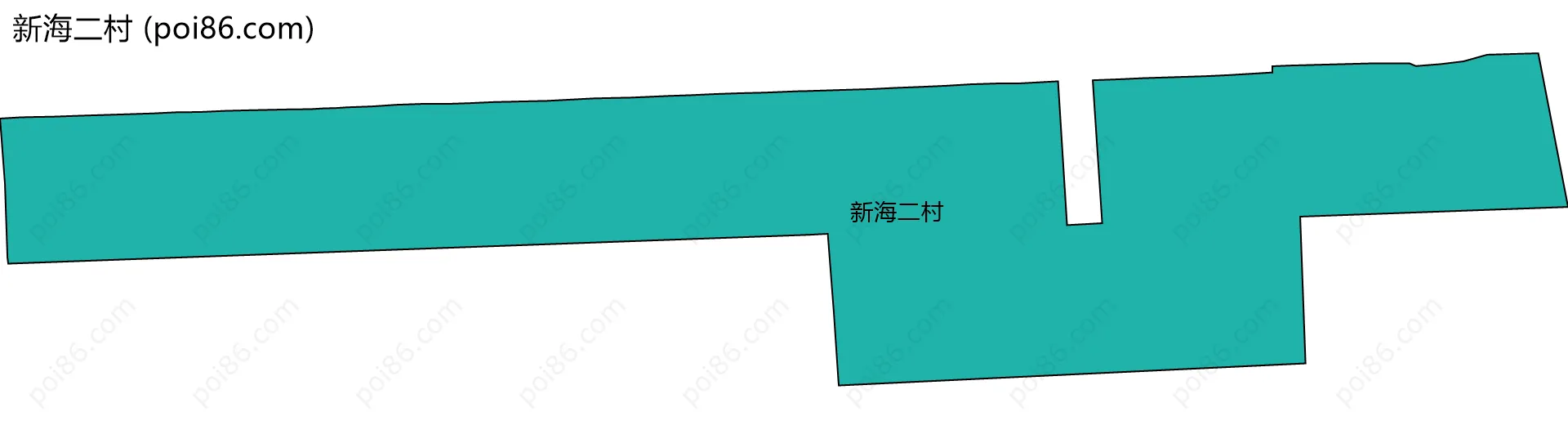 新海二村边界地图