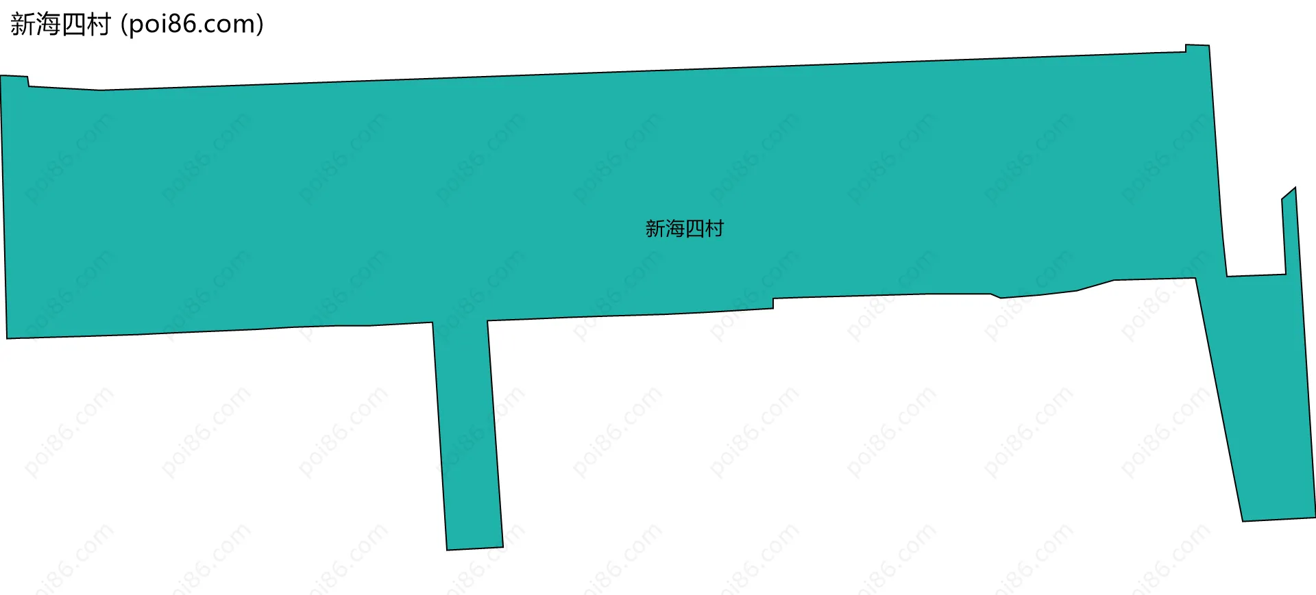 新海四村边界地图