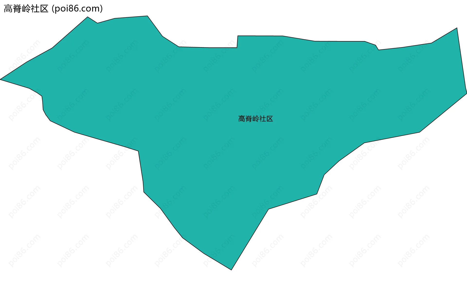 高脊岭社区边界地图