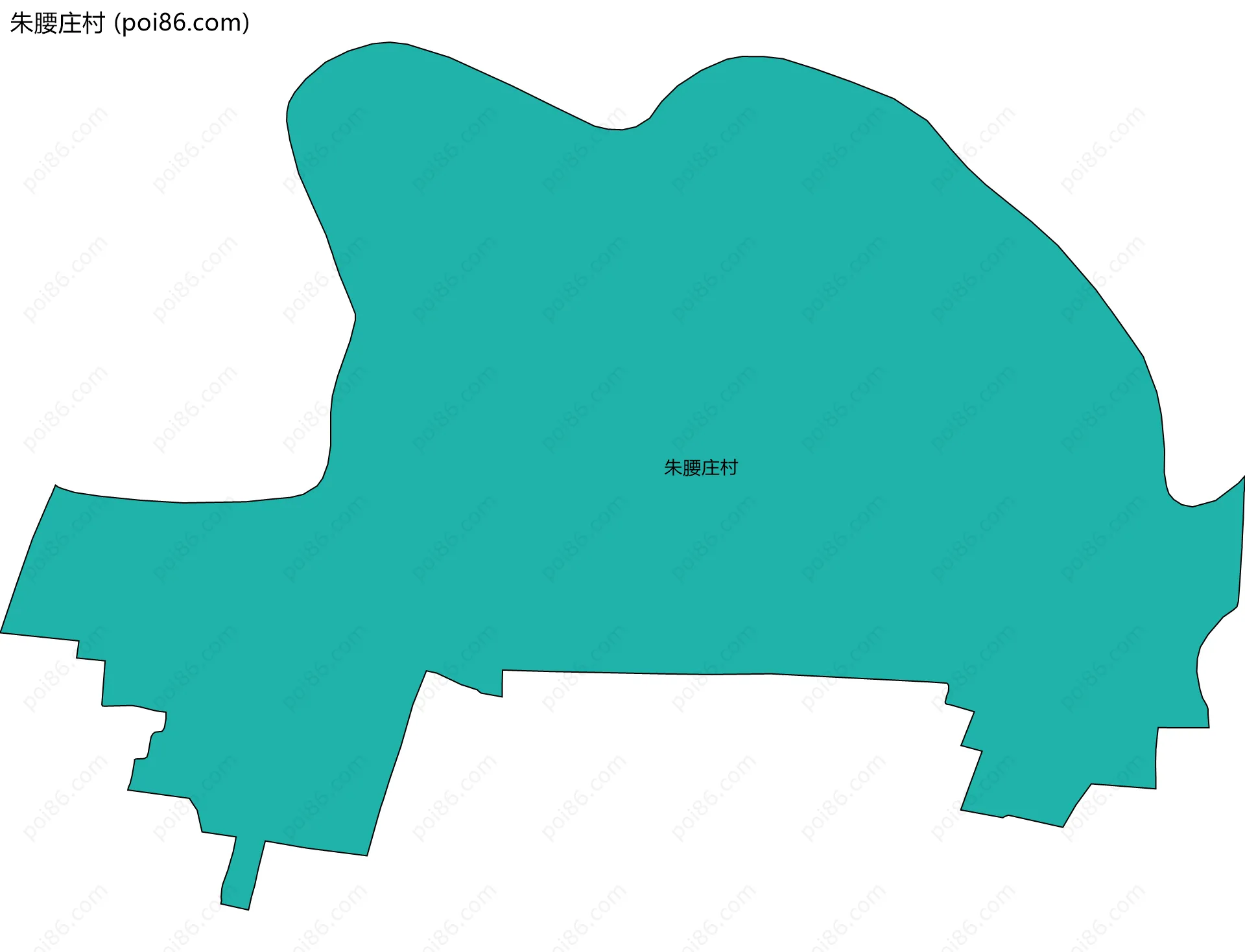 朱腰庄村边界地图