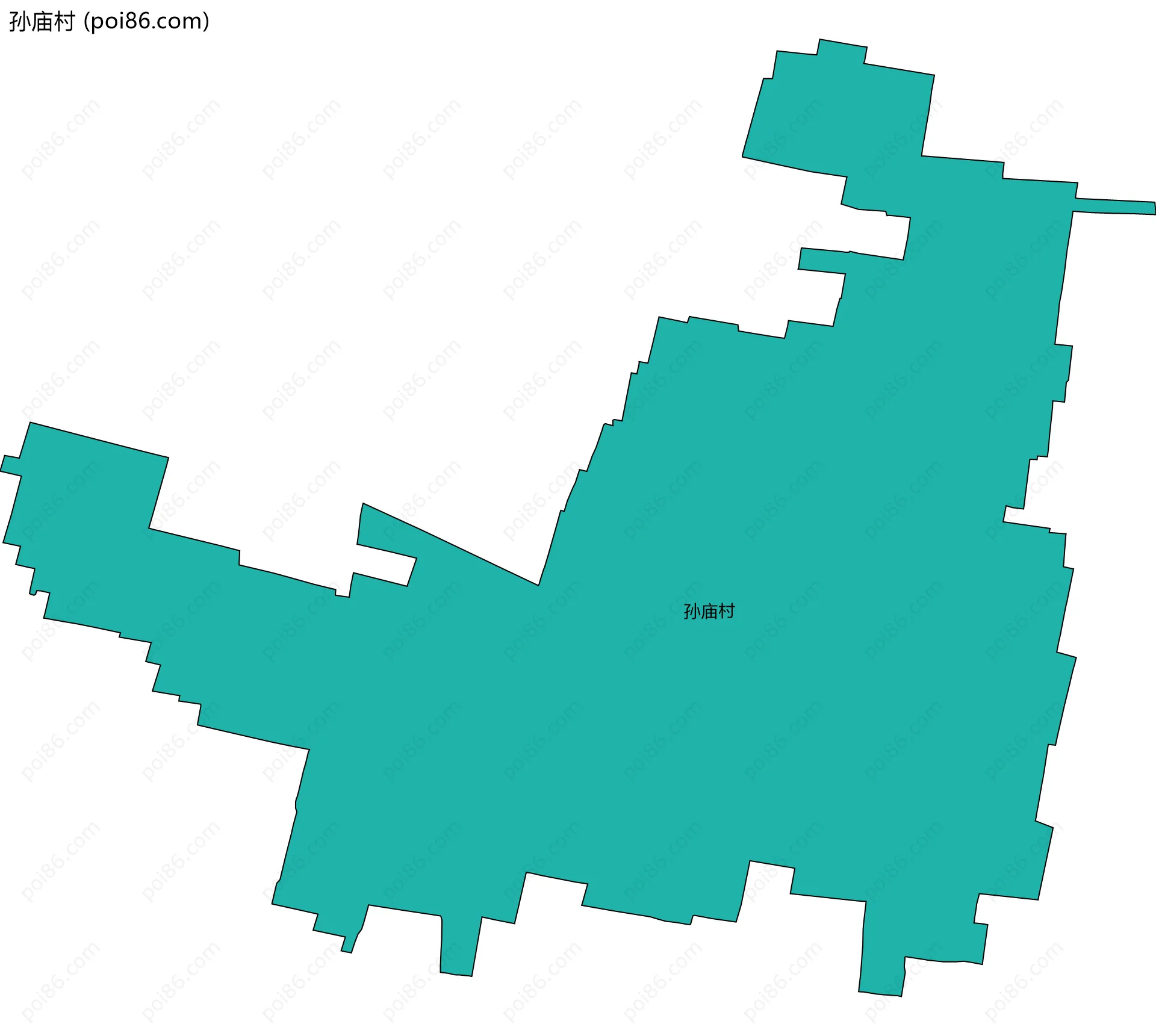 孙庙村边界地图