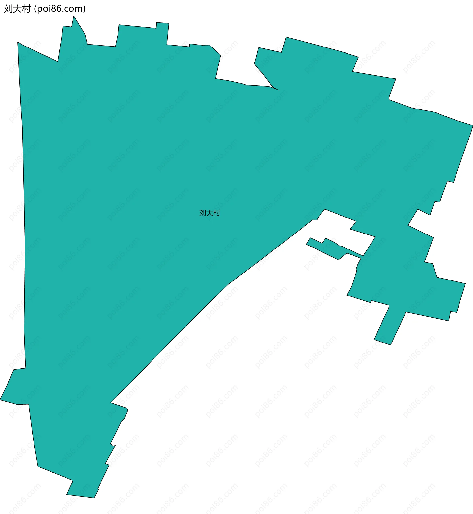 刘大村边界地图