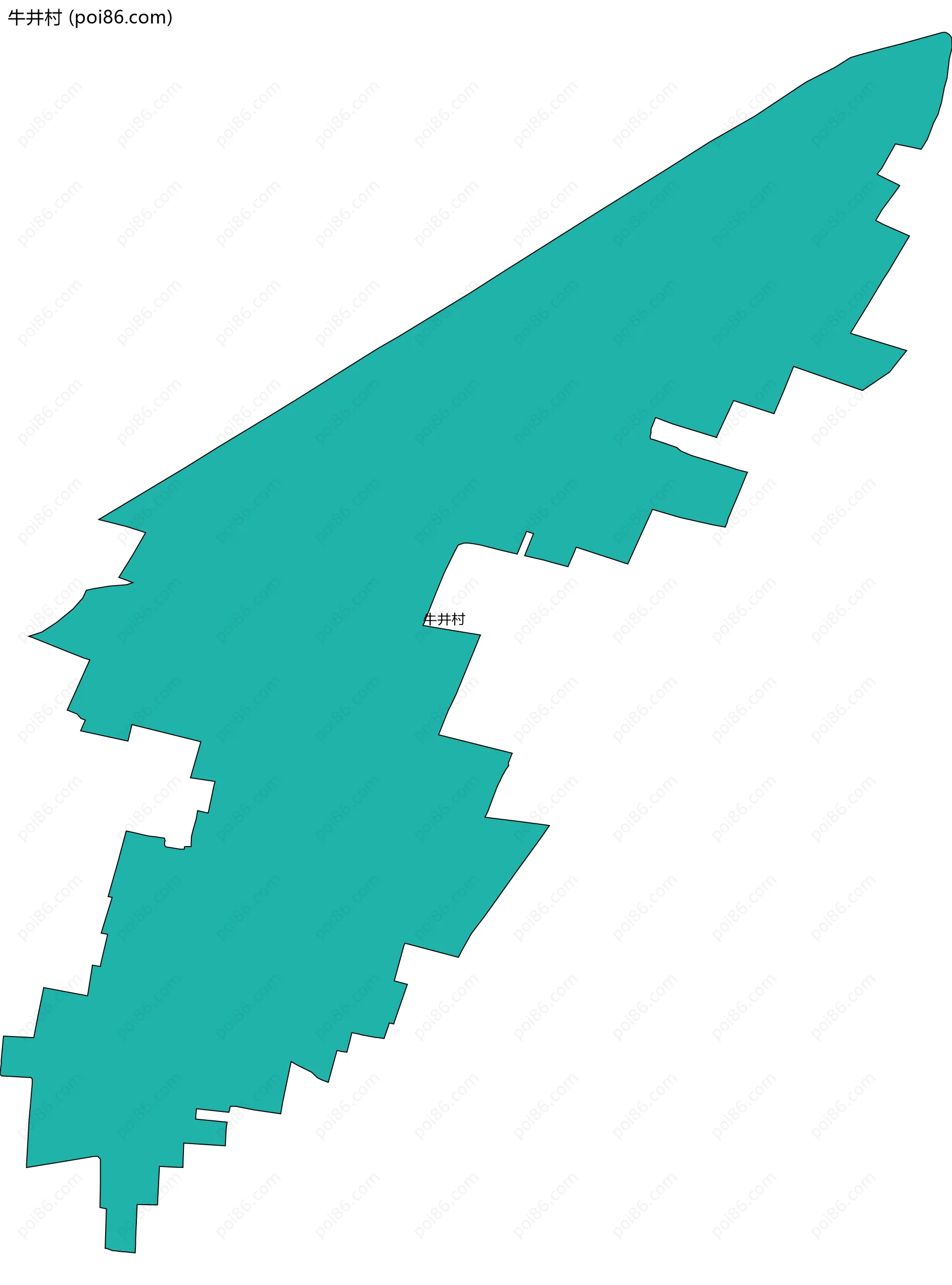 牛井村边界地图