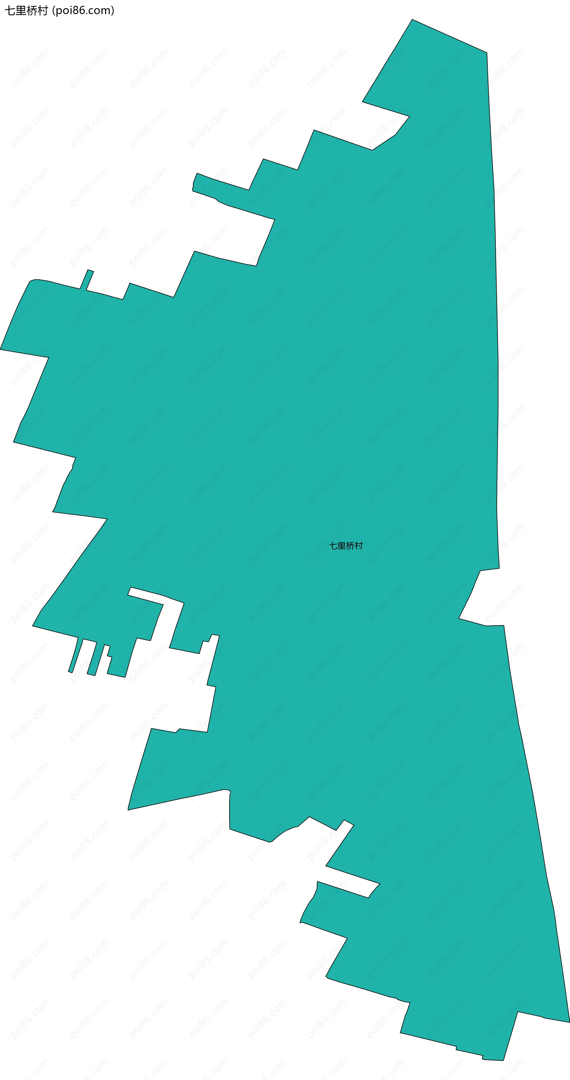 七里桥村边界地图