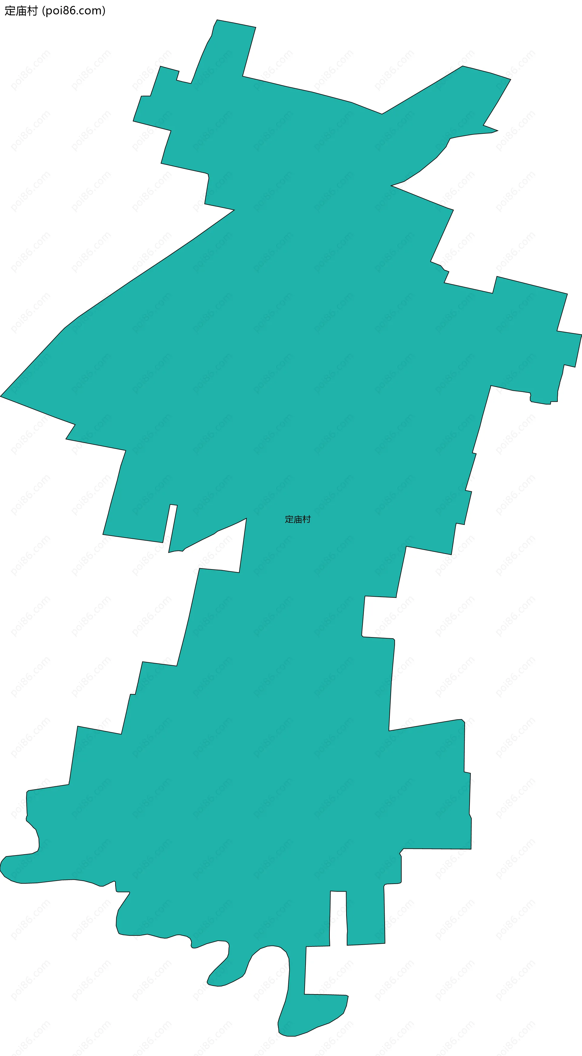 定庙村边界地图