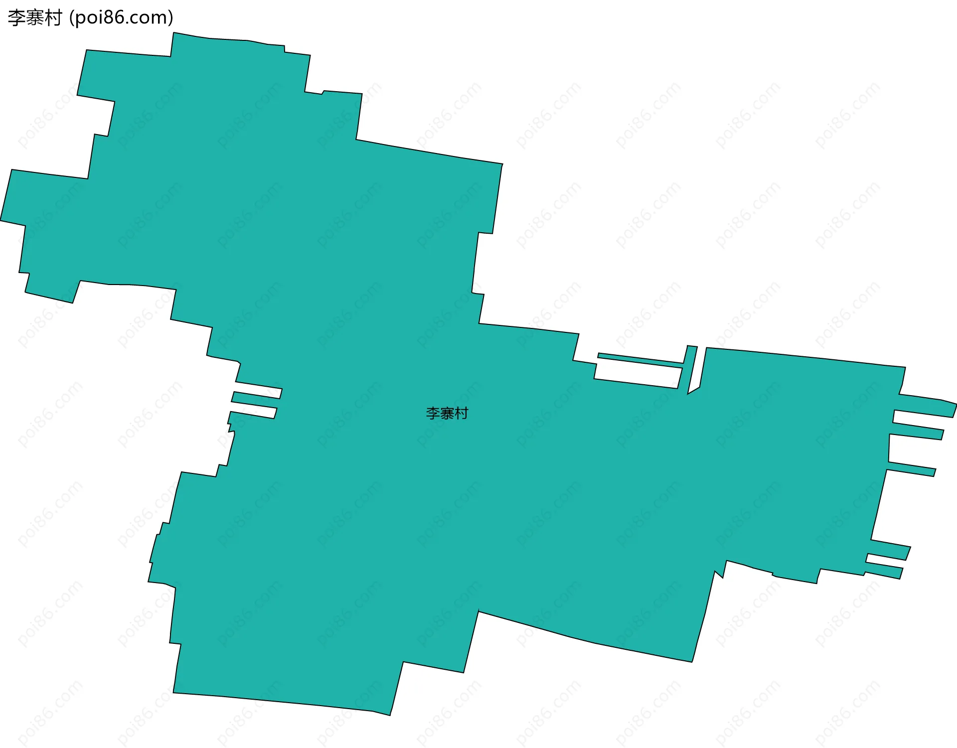 李寨村边界地图