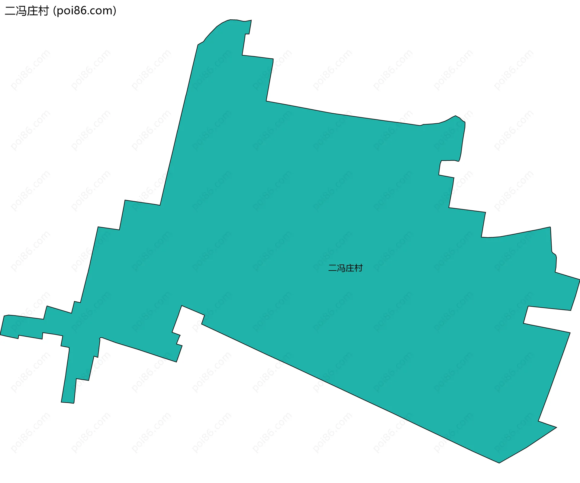 二冯庄村边界地图