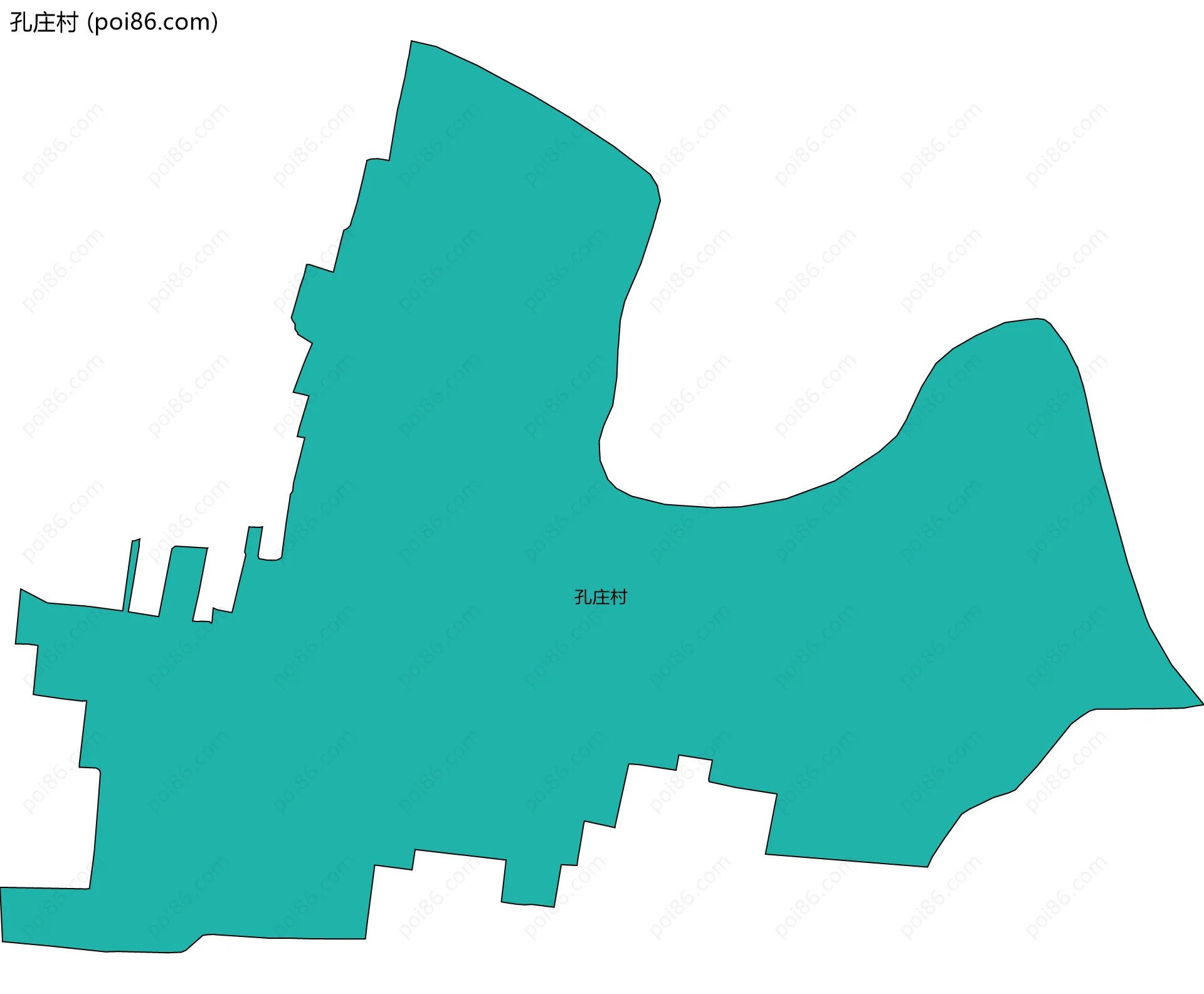 孔庄村边界地图