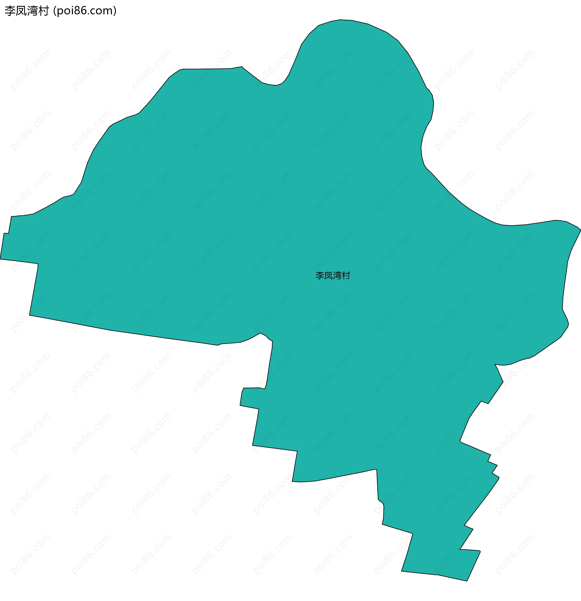 李凤湾村边界地图
